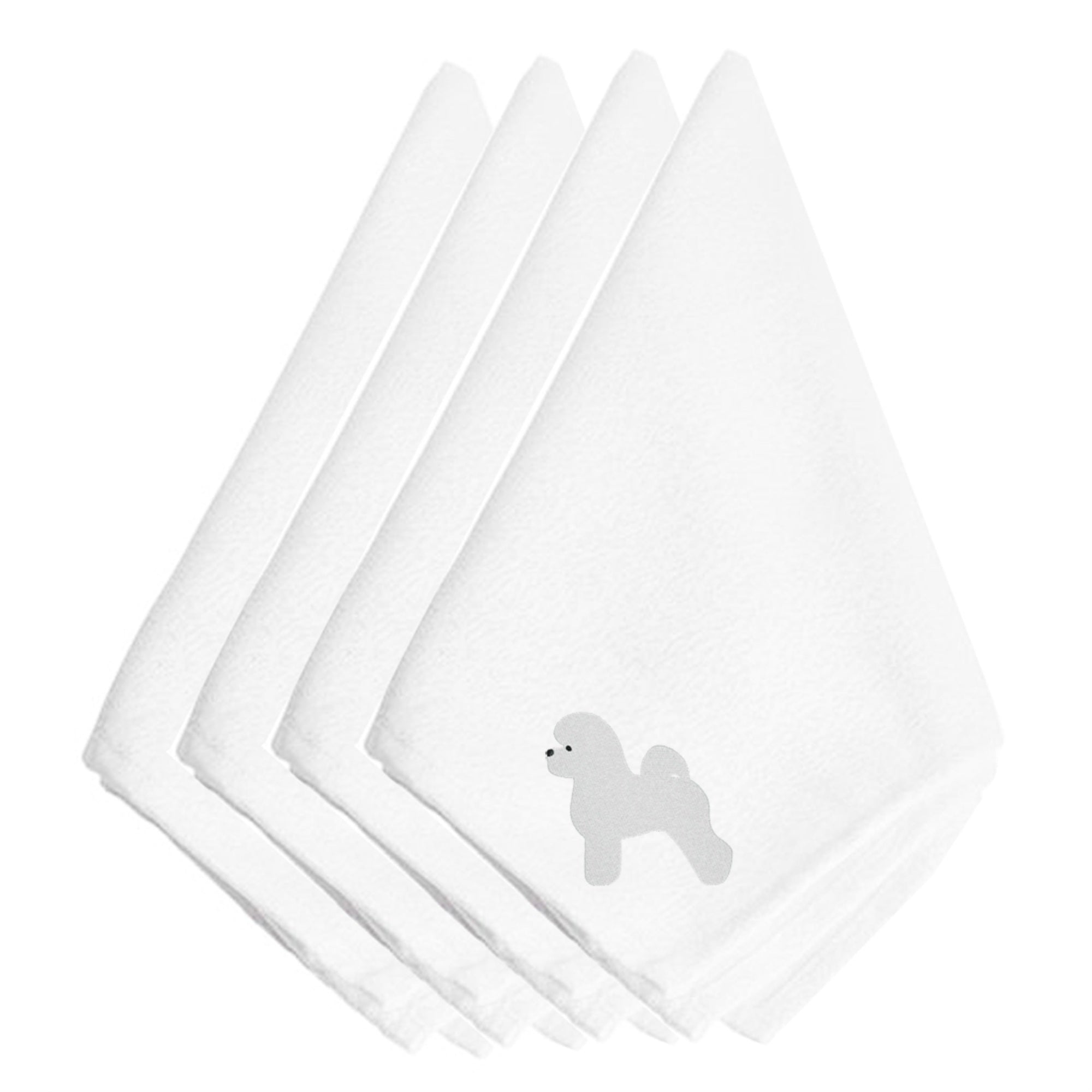 Caroline'S Treasures Bb3445Npke Bichon Frise Embroidered Napkins (Set Of 4), 20, Multicolor
