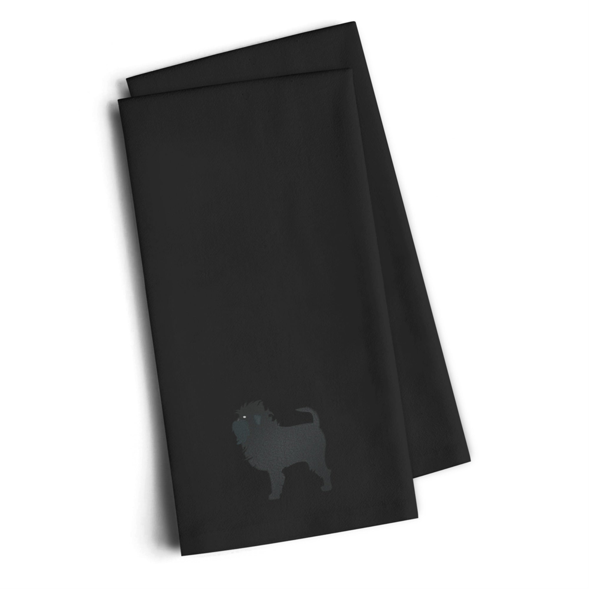 Caroline'S Treasures Bb3448Bktwe Affenpinscher Black Embroidered Kitchen Towel (Set Of 2), 28 H X 19 W, Multicolor