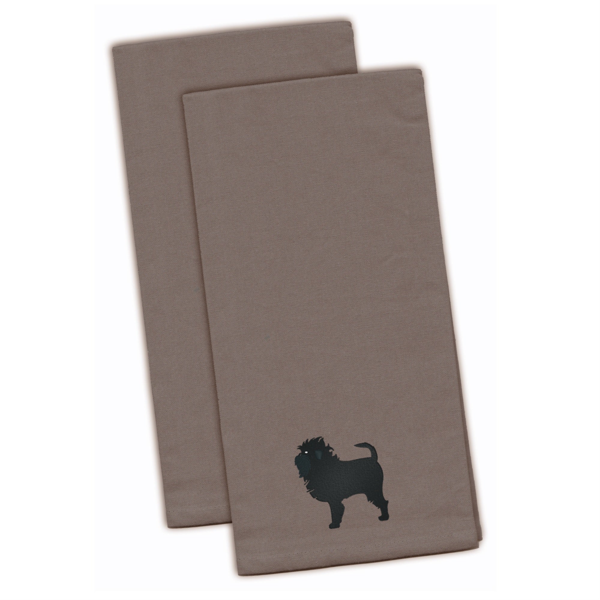 Caroline'S Treasures Bb3448Gytwe Affenpinscher Gray Embroidered Kitchen Towel (Set Of 2), 28 X 19, Multicolor