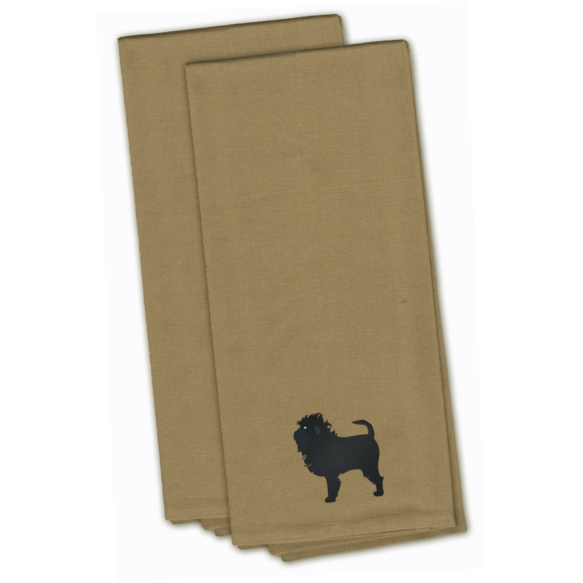 Caroline'S Treasures Bb3448Tntwe Affenpinscher Tan Embroidered Kitchen Towel (Set Of 2), 28 X 19, Multicolor