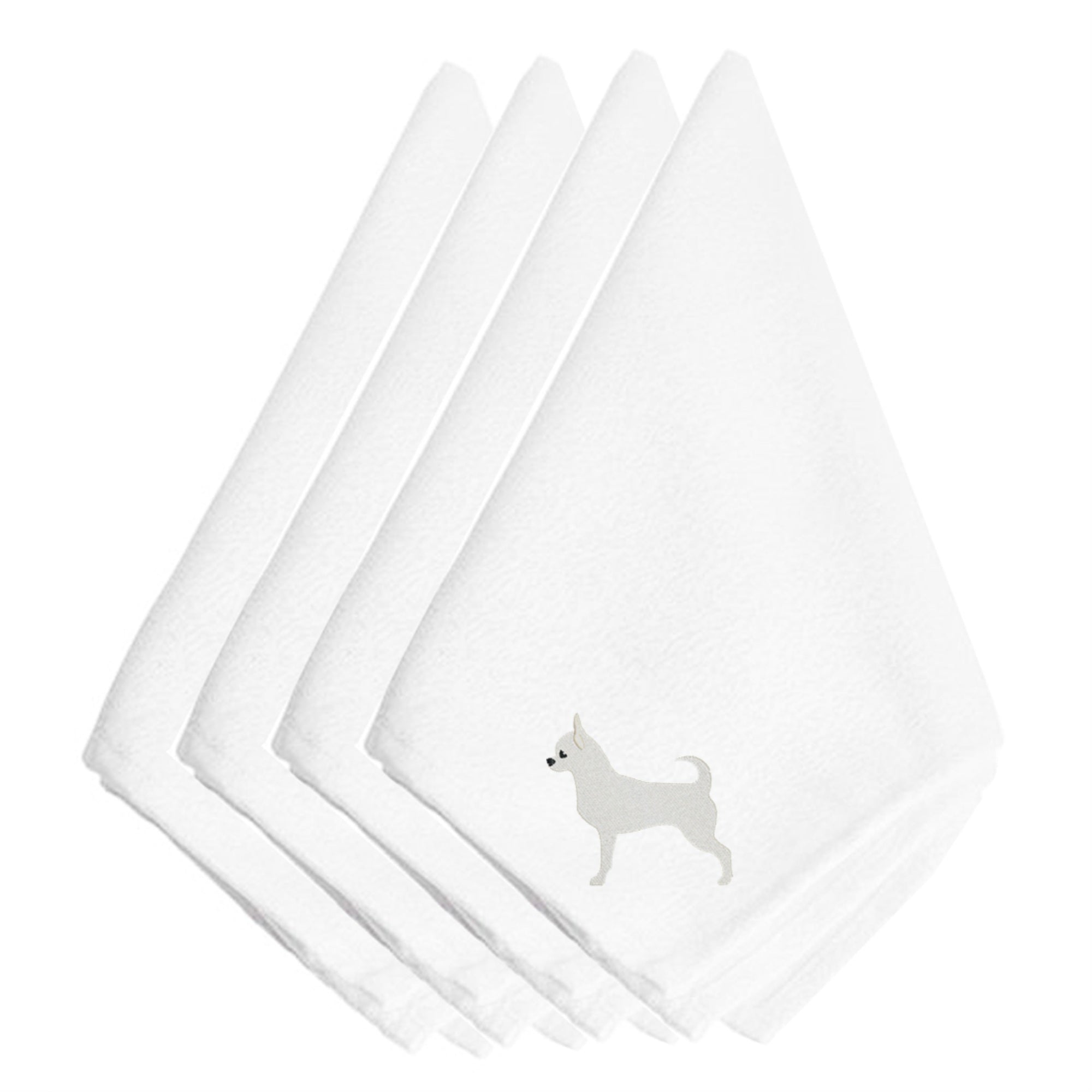 Caroline'S Treasures Bb3450Npke Chihuahua Embroidered Napkins (Set Of 4), 20, Multicolor