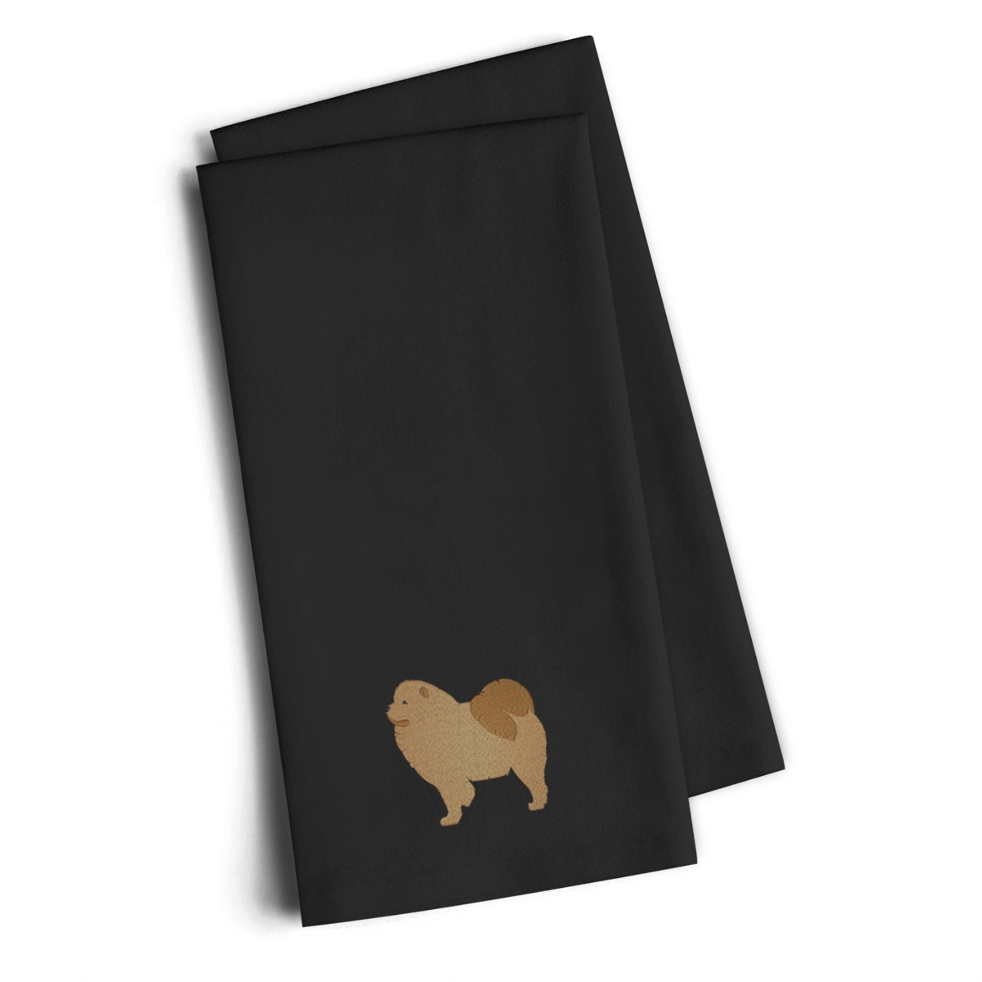 Caroline'S Treasures Bb3451Bktwe Chow Chow Black Embroidered Kitchen Towel (Set Of 2), 28 H X 19 W, Multicolor