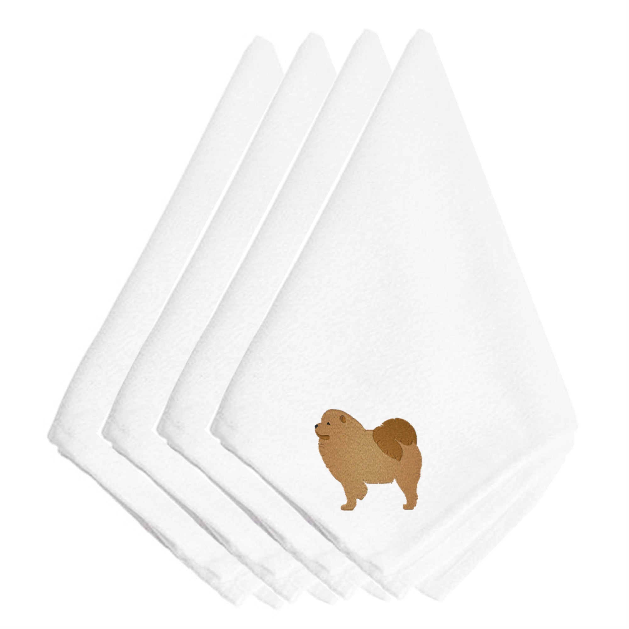 Caroline'S Treasures Bb3451Npke Chow Chow Embroidered Napkins (Set Of 4), 20, Multicolor