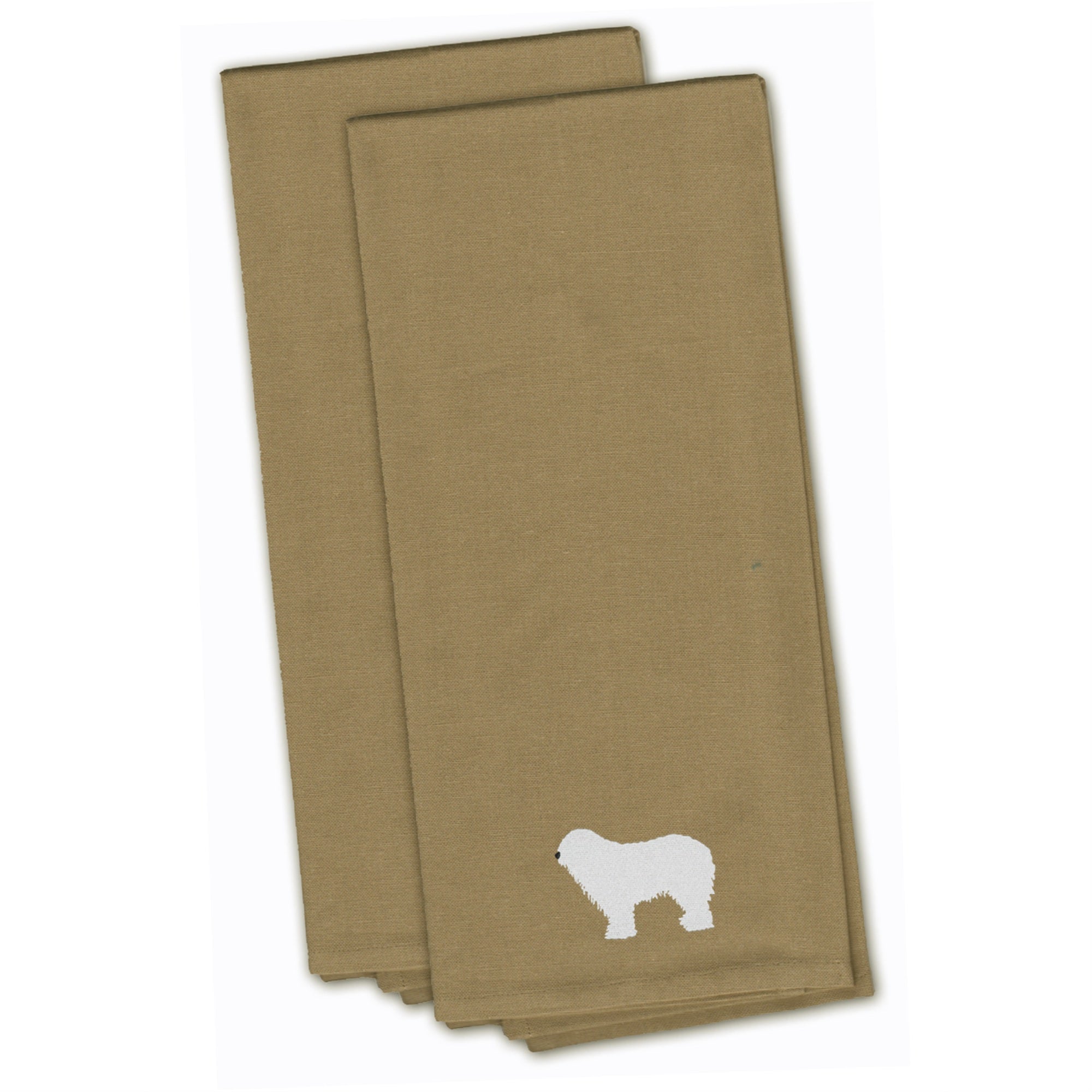Caroline'S Treasures Bb3455Tntwe Komondor Tan Embroidered Kitchen Towel (Set Of 2), 28 X 19, Multicolor