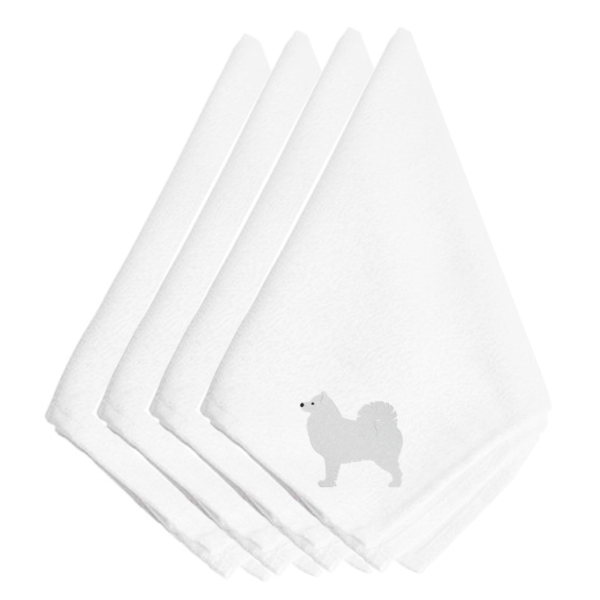 Caroline'S Treasures Bb3459Npke Samoyed Embroidered Napkins (Set Of 4), 20, Multicolor