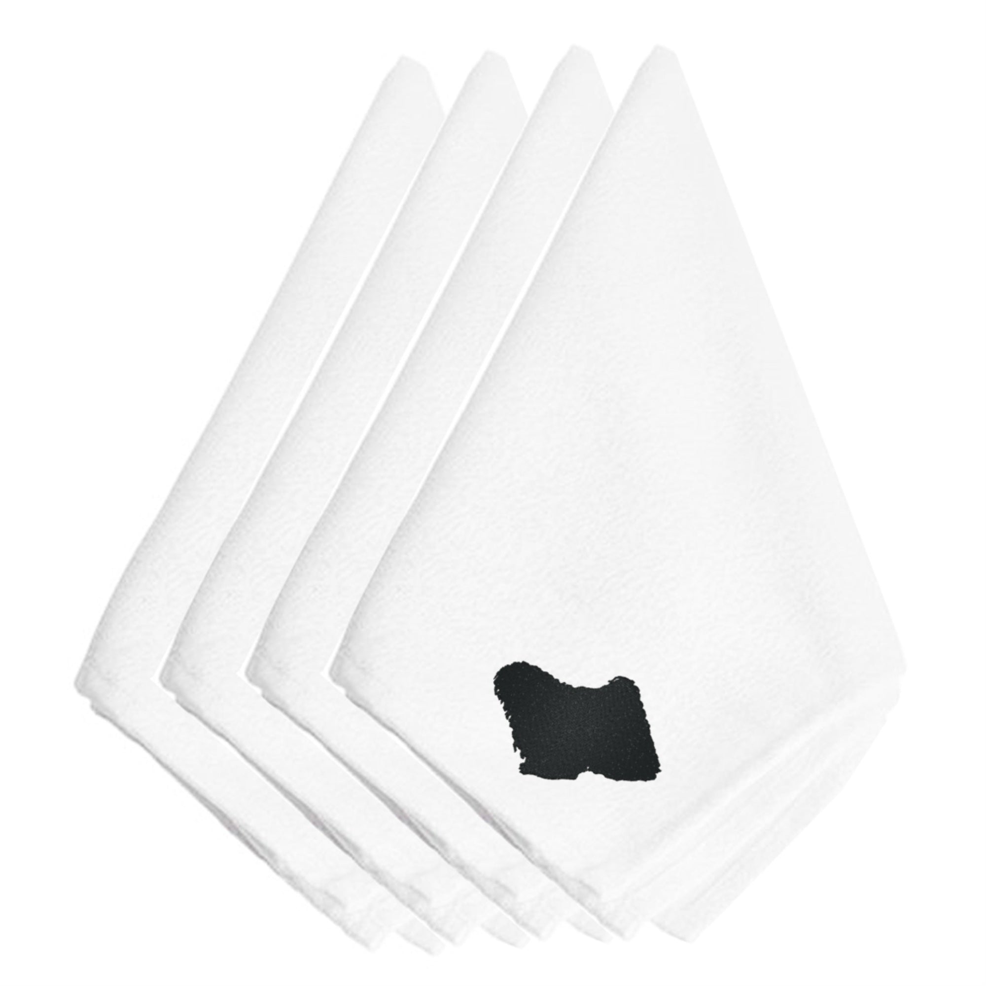 Caroline'S Treasures Bb3463Npke Puli Embroidered Napkins (Set Of 4), 20, Multicolor