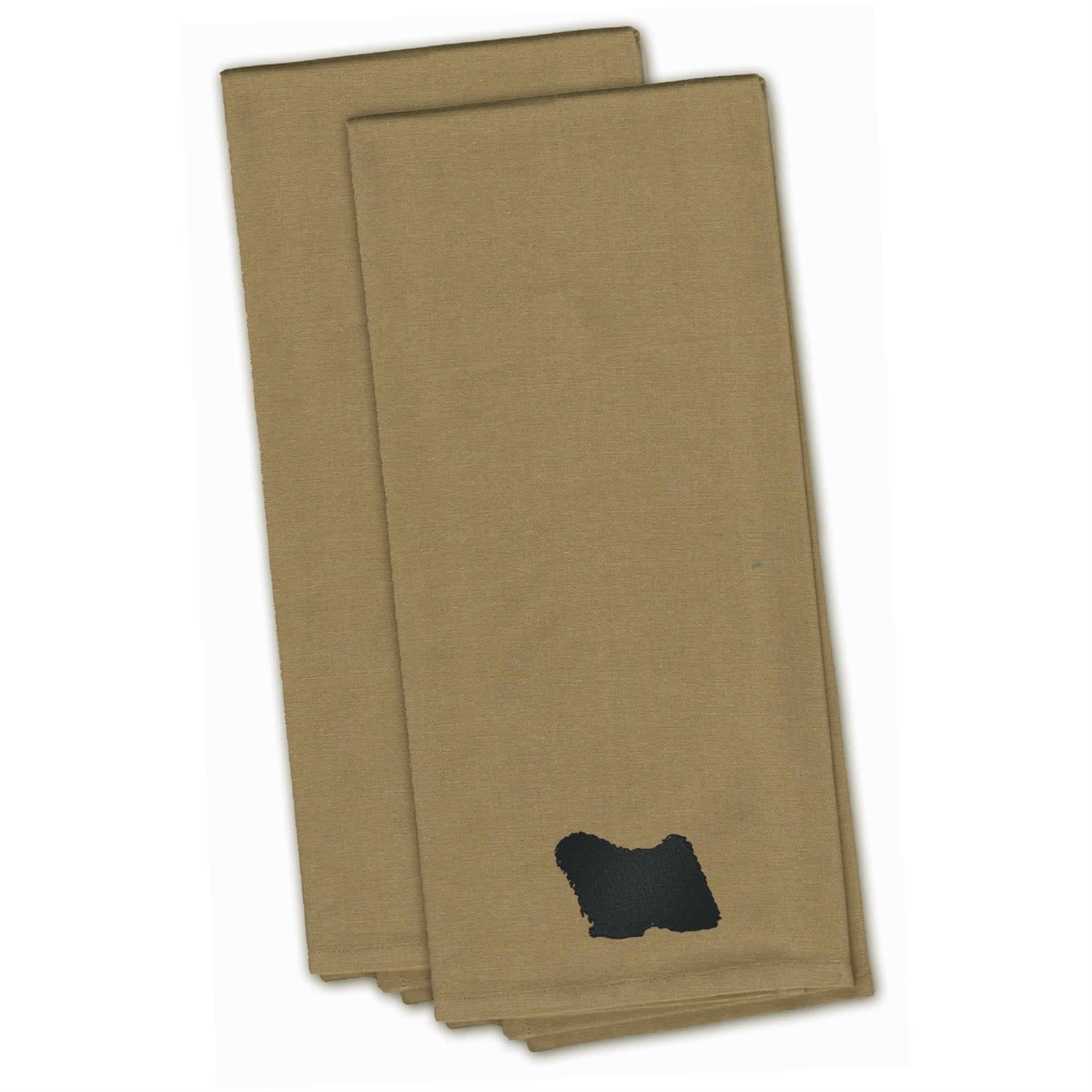 Caroline'S Treasures Bb3463Tntwe Puli Tan Embroidered Kitchen Towel (Set Of 2), 28 X 19, Multicolor