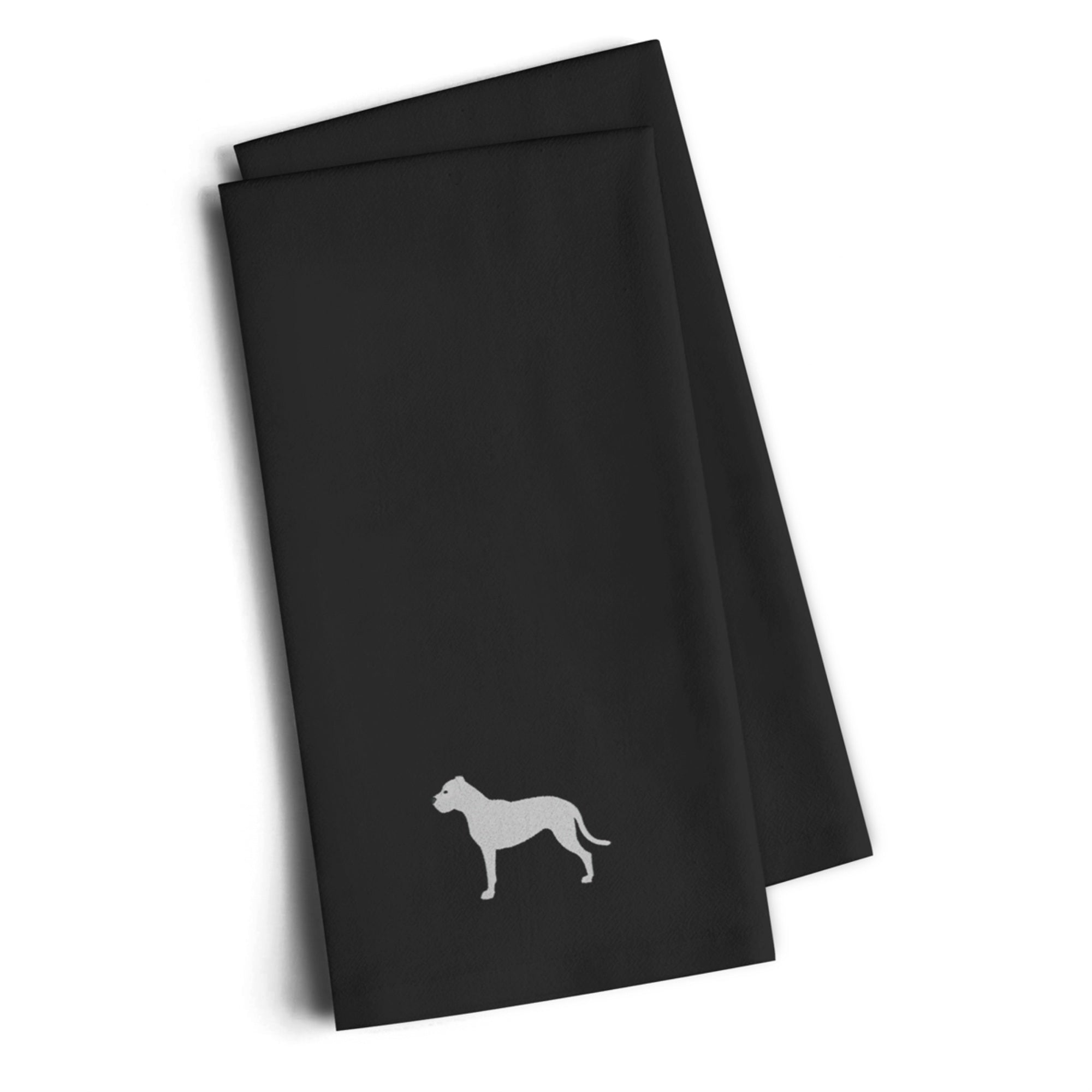 Caroline'S Treasures Bb3467Bktwe Dogo Argentino Black Embroidered Kitchen Towel (Set Of 2), 28 H X 19 W, Multicolor