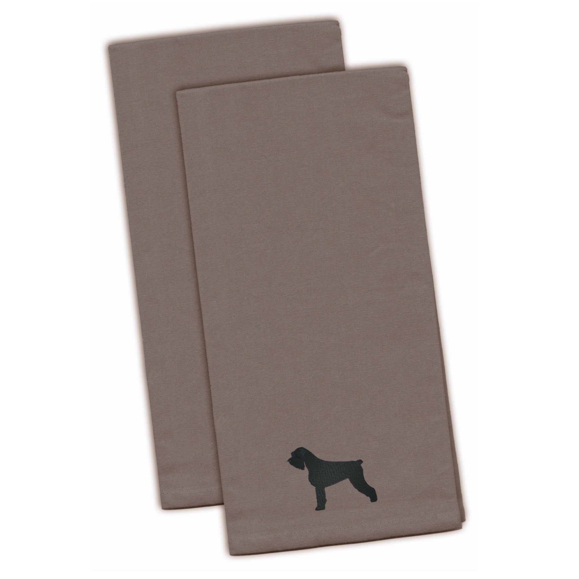 Caroline'S Treasures Bb3473Gytwe Giant Schnauzer Gray Embroidered Kitchen Towel (Set Of 2), 28 X 19, Multicolor