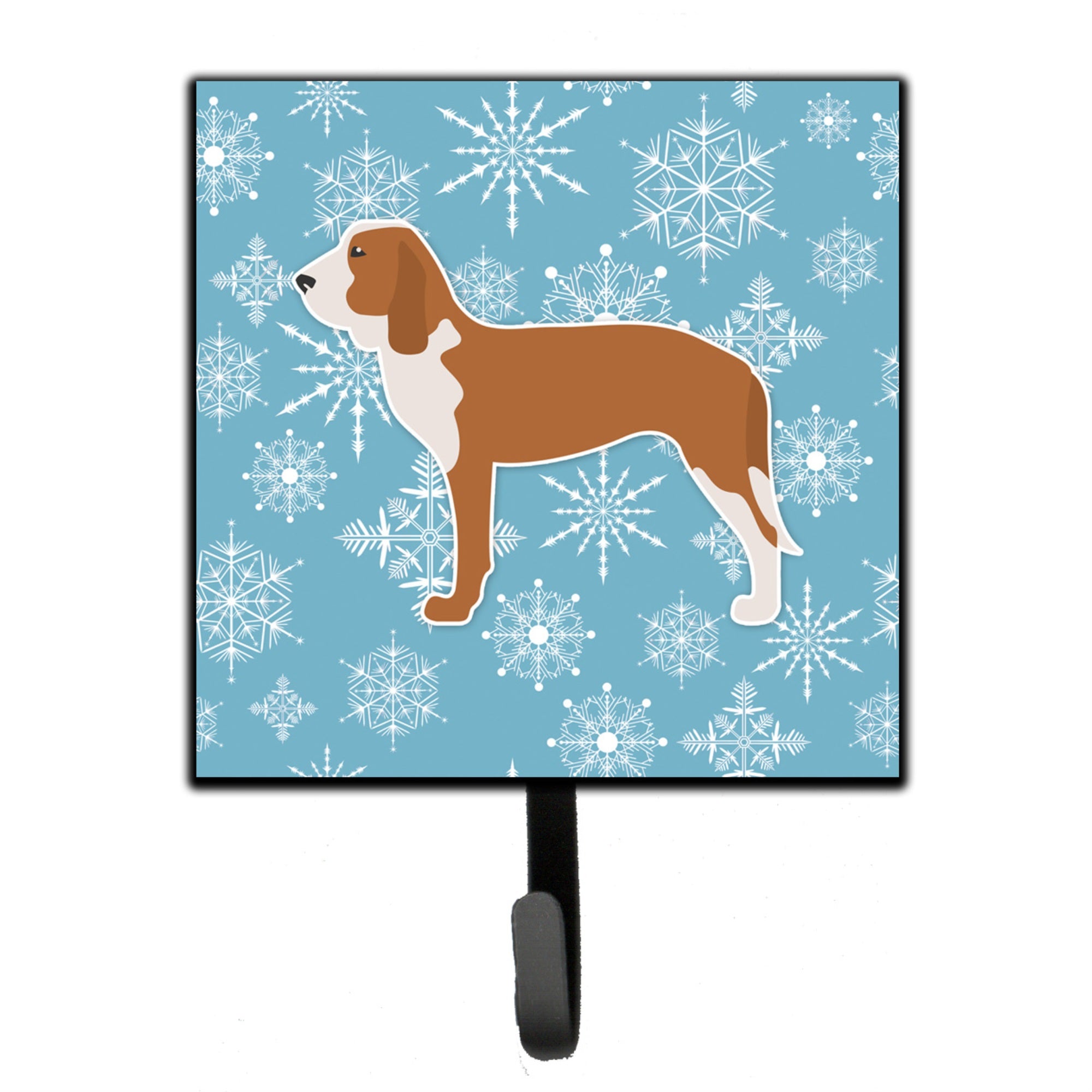 Caroline'S Treasures Winter Snowflake Spanish Hound Leash Or Key Holder Bb3491Sh4, Small, Multicolor
