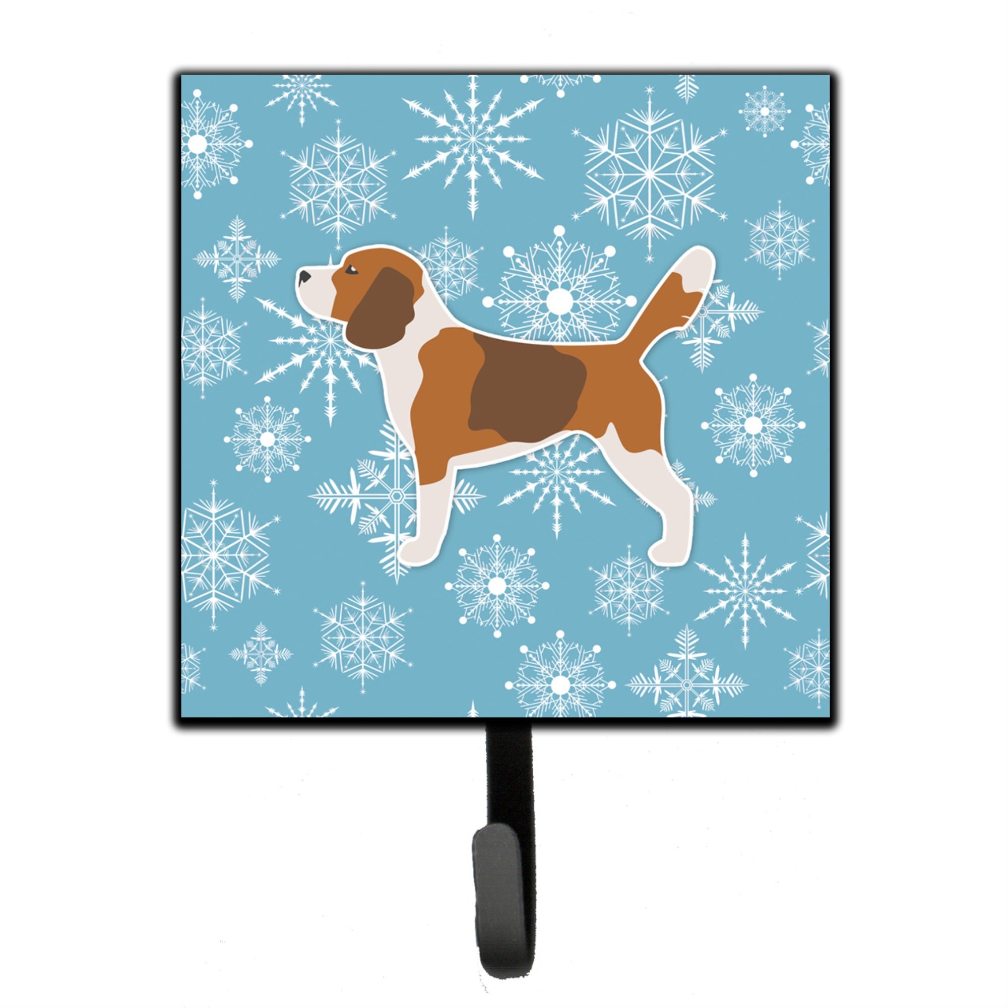 Caroline'S Treasures Winter Snowflake Beagle Leash Or Key Holder Bb3510Sh4, Small, Multicolor