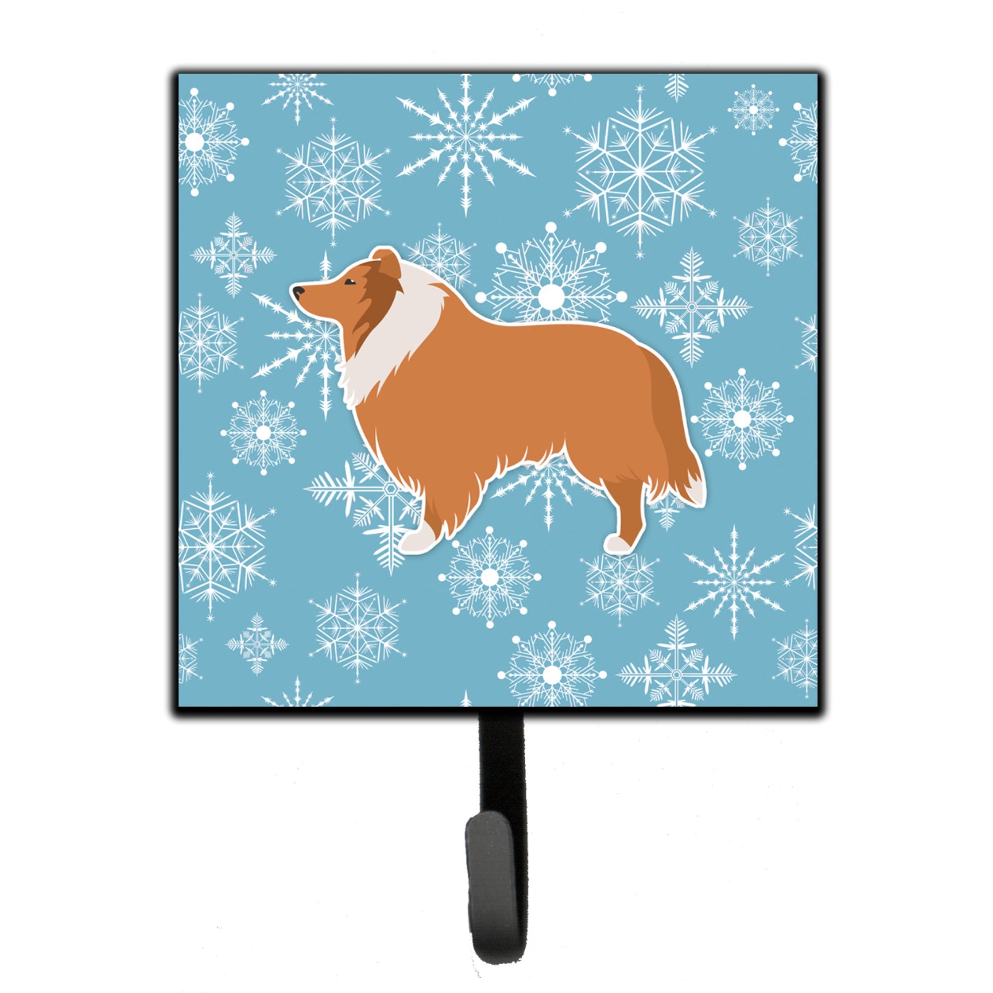 Caroline'S Treasures Winter Snowflake Collie Leash Or Key Holder Bb3516Sh4, Small, Multicolor