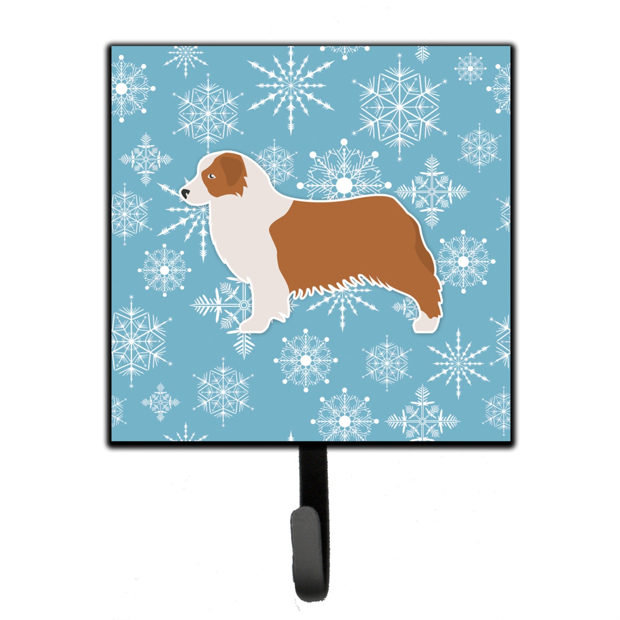 Caroline'S Treasures Winter Snowflake Australian Shepherd Dog Leash Or Key Holder Bb3533Sh4, Small, Multicolor