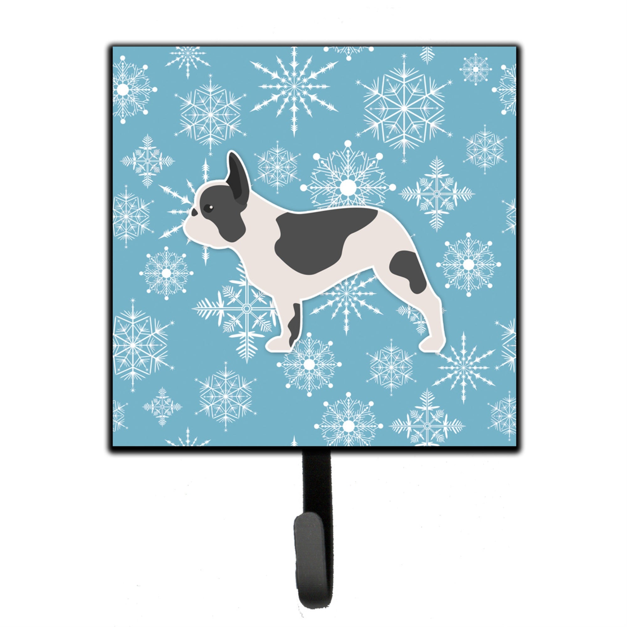 Caroline'S Treasures Winter Snowflake French Bulldog Leash Or Key Holder Bb3541Sh4, Small, Multicolor