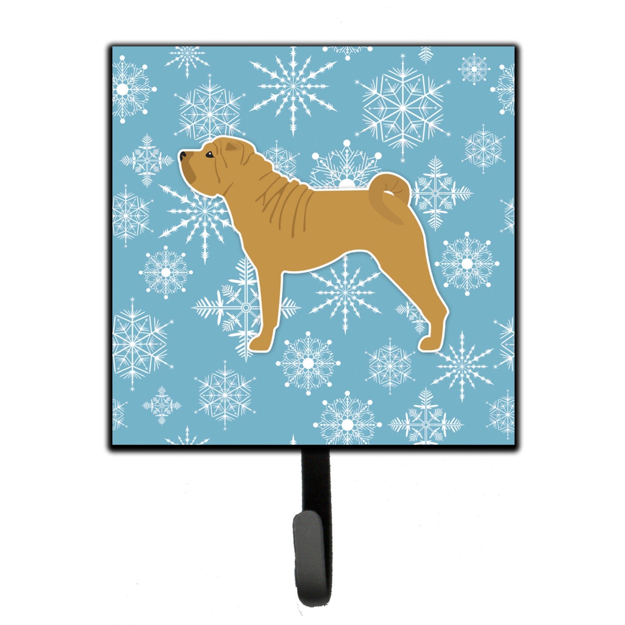 Caroline'S Treasures Winter Snowflake Shar Pei Merry Leash Or Key Holder Bb3552Sh4, Small, Multicolor