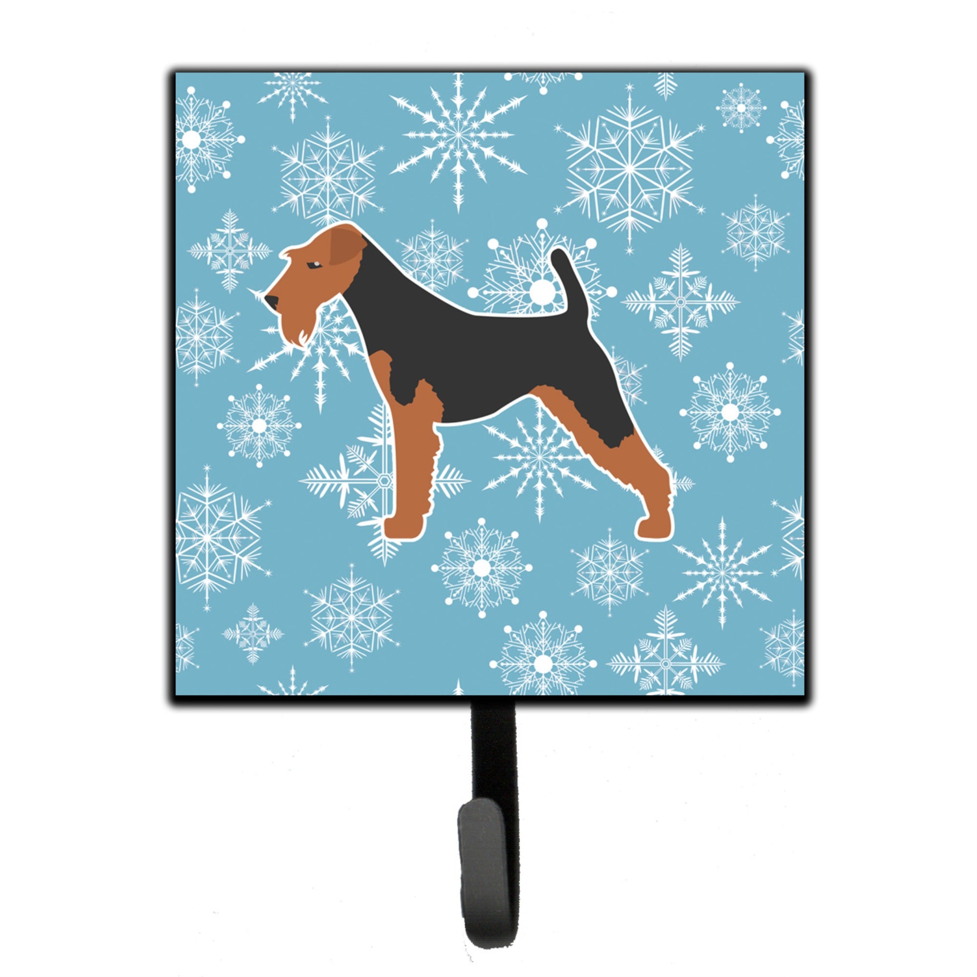 Caroline'S Treasures Winter Snowflake Airedale Terrier Leash Or Key Holder Bb3557Sh4, Small, Multicolor