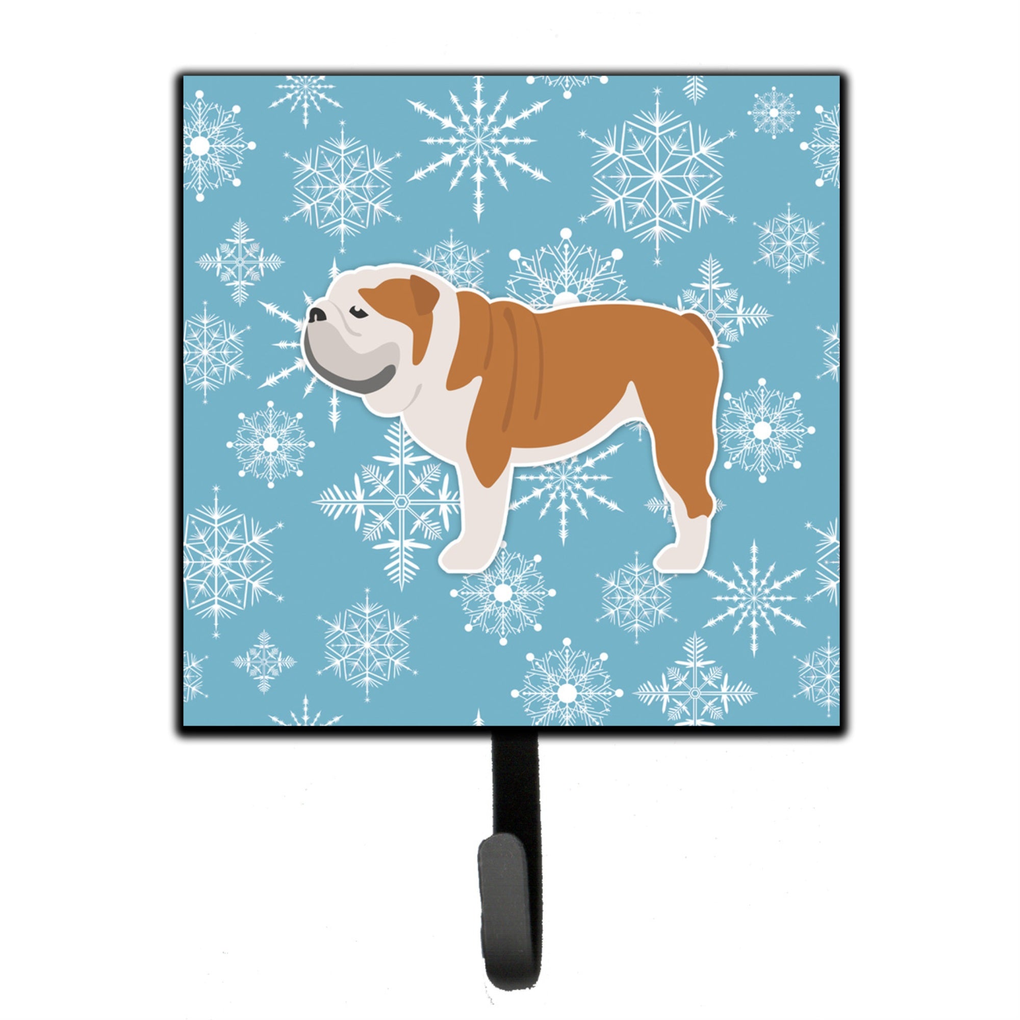 Caroline'S Treasures Winter Snowflake English Bulldog Leash Or Key Holder Bb3562Sh4, Small, Multicolor