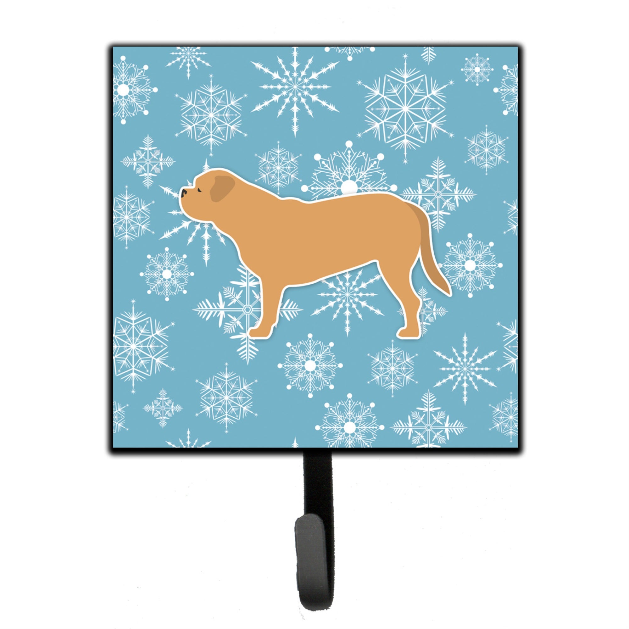 Caroline'S Treasures Winter Snowflake Dogue De Bordeaux Leash Or Key Holder Bb3570Sh4, Small, Multicolor