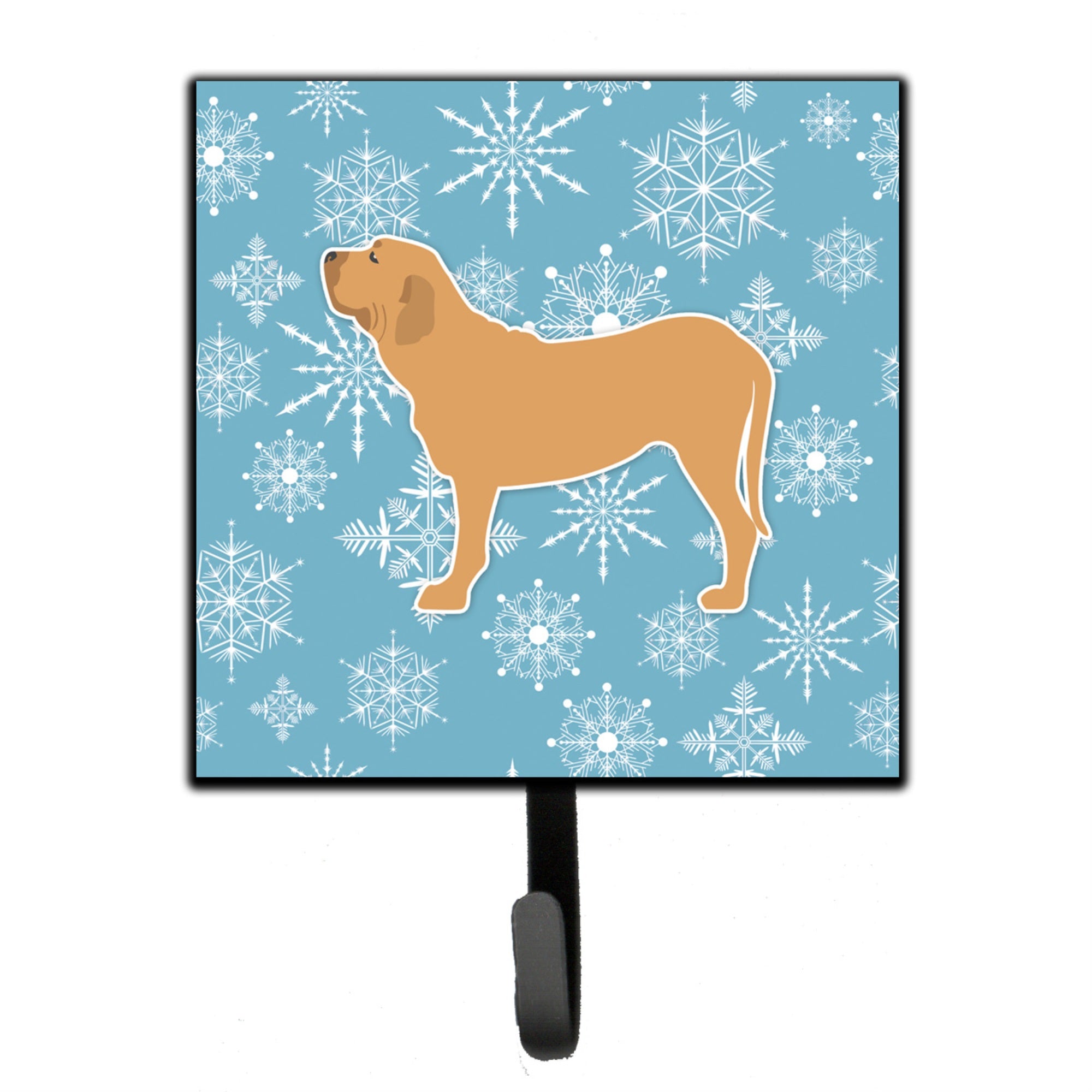 Caroline'S Treasures Winter Snowflake Fila Brasileiro Leash Or Key Holder Bb3579Sh4, Small, Multicolor