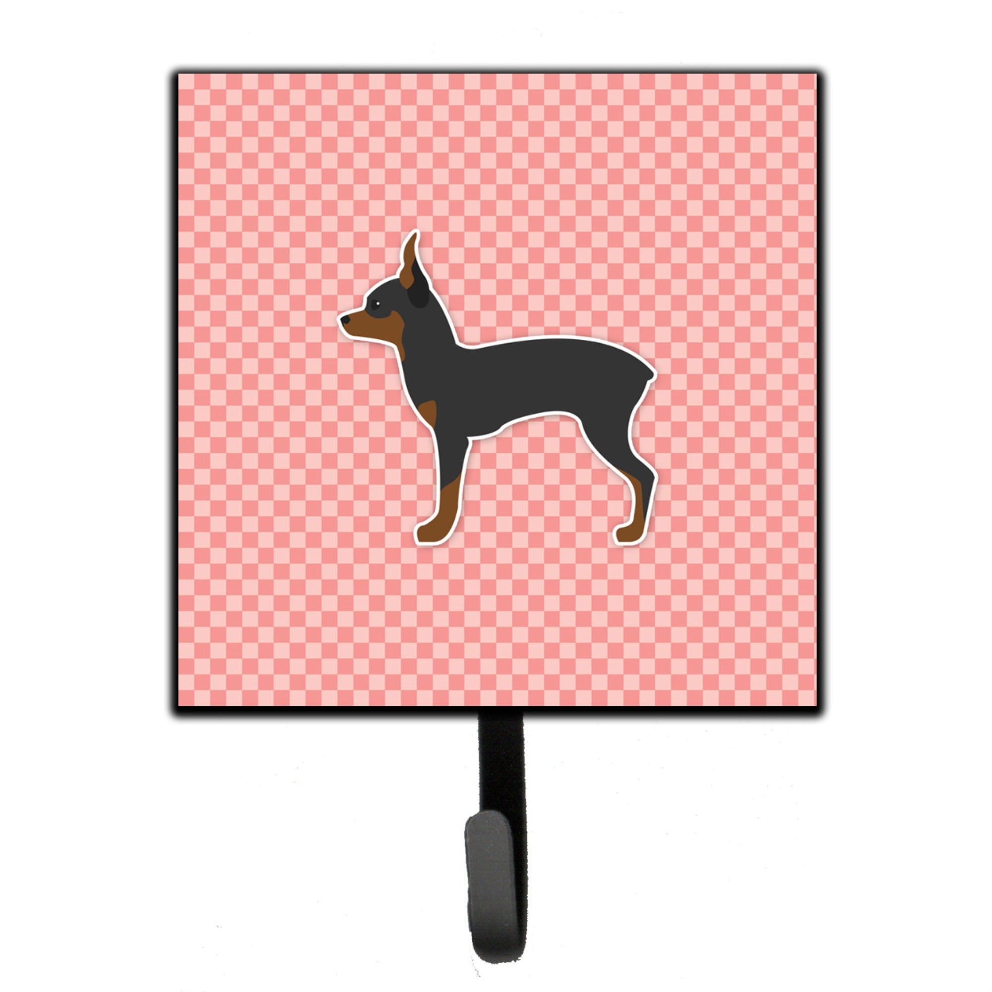 Caroline'S Treasures Toy Fox Terrier Checkerboard Pink Leash Or Key Holder Bb3587Sh4, Small, Multicolor