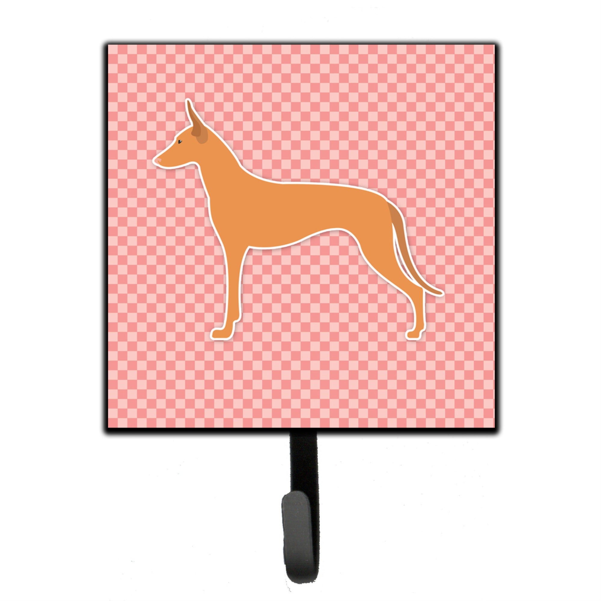 Caroline'S Treasures Pharaoh Hound Checkerboard Pink Leash Or Key Holder Bb3588Sh4, Small, Multicolor