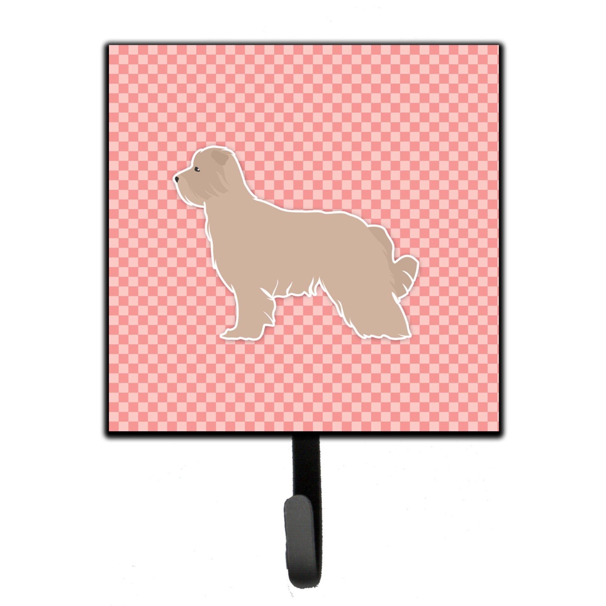 Caroline'S Treasures Pyrenean Shepherd Checkerboard Pink Leash Or Key Holder Bb3618Sh4, Small, Multicolor