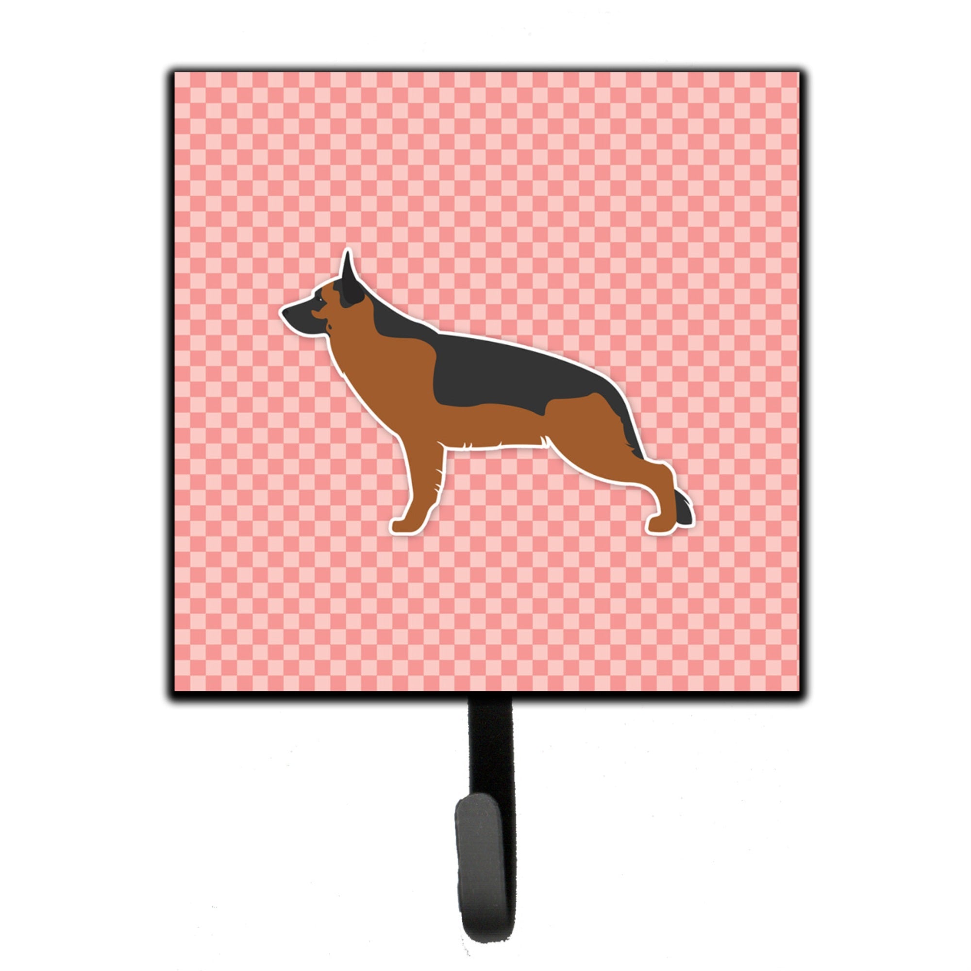 Caroline'S Treasures German Shepherd Checkerboard Pink Leash Or Key Holder Bb3624Sh4, Small, Multicolor