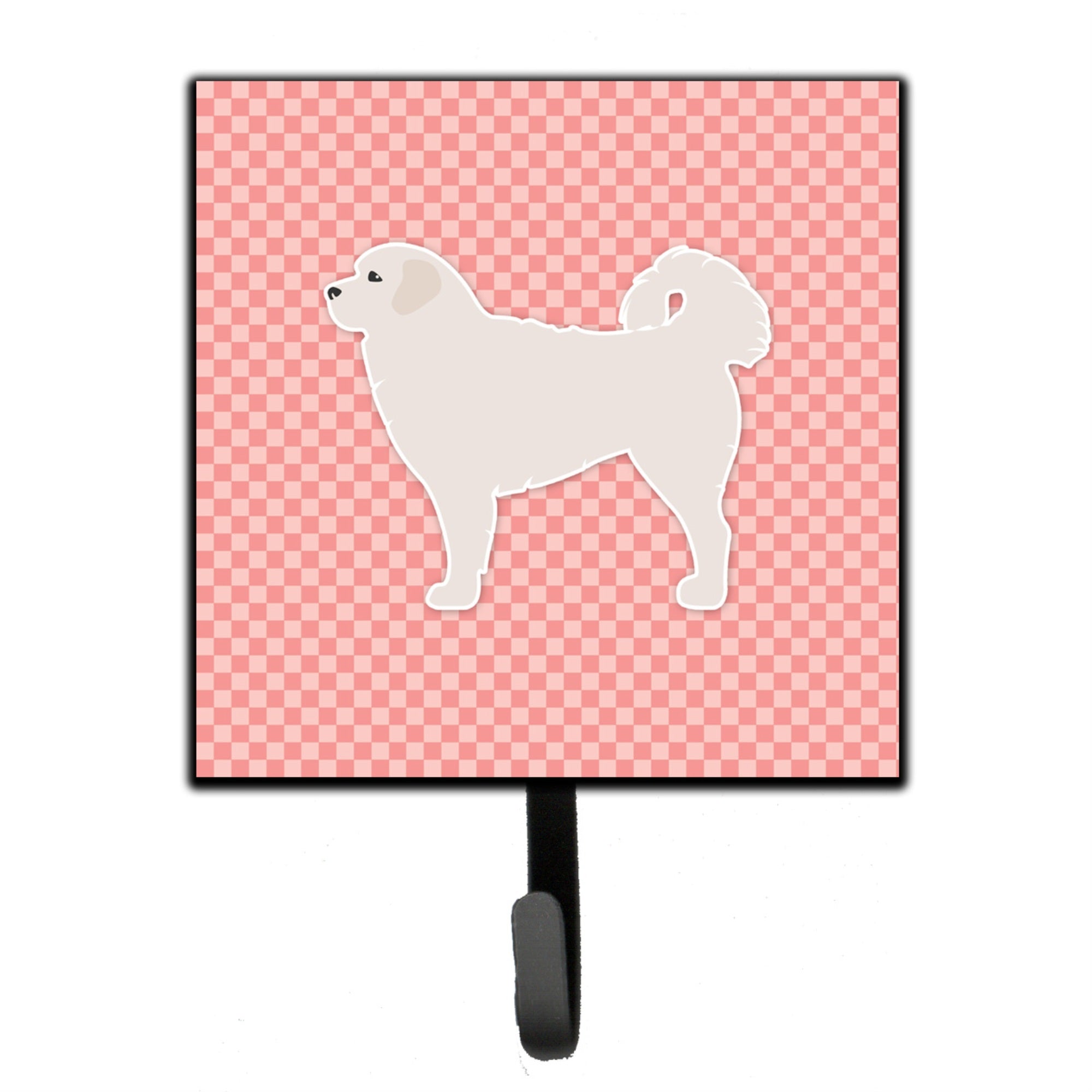 Caroline'S Treasures Polish Tatra Sheepdog Checkerboard Pink Leash Or Key Holder Bb3627Sh4, Small, Multicolor