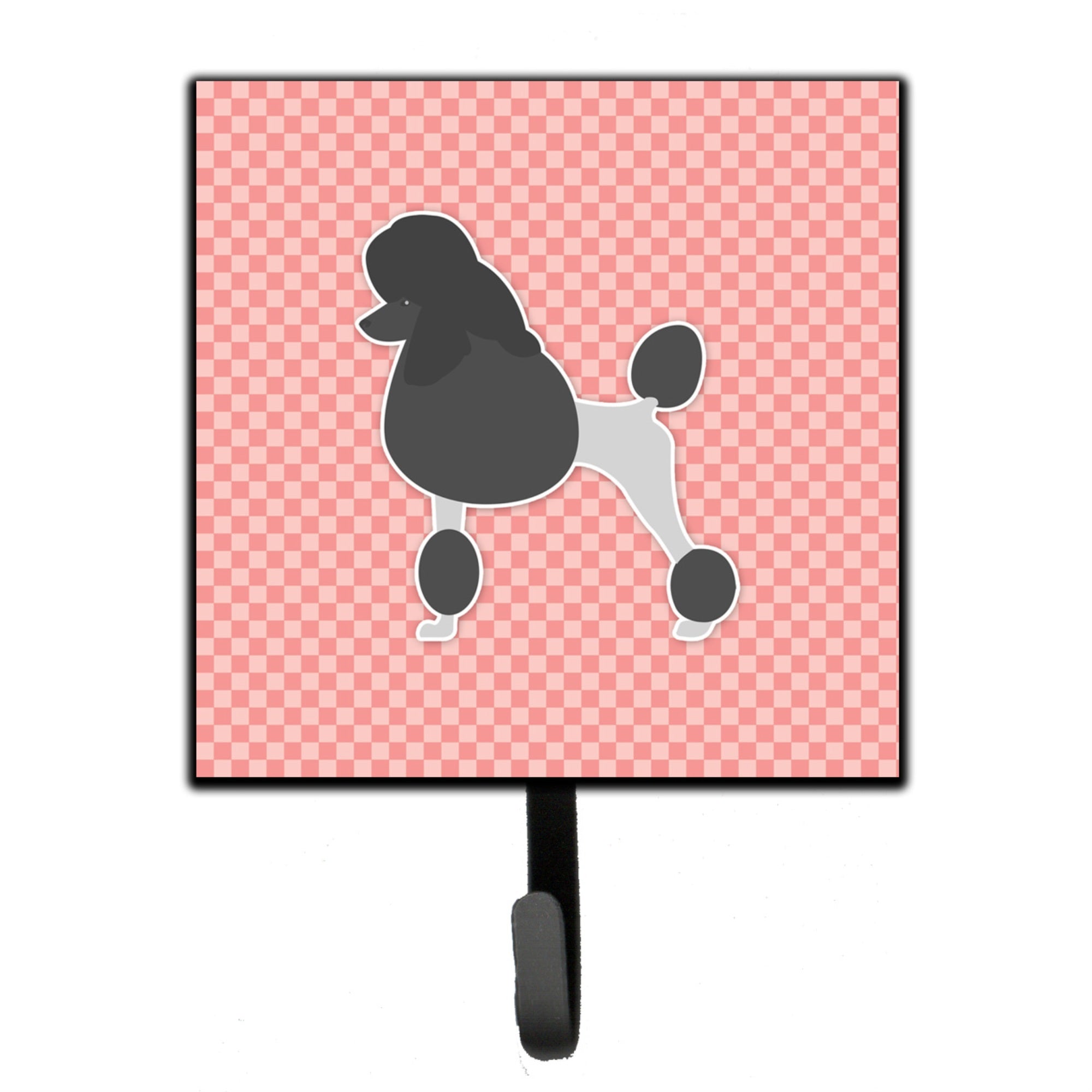 Caroline'S Treasures Poodle Checkerboard Pink Leash Or Key Holder Bb3639Sh4, Small, Multicolor