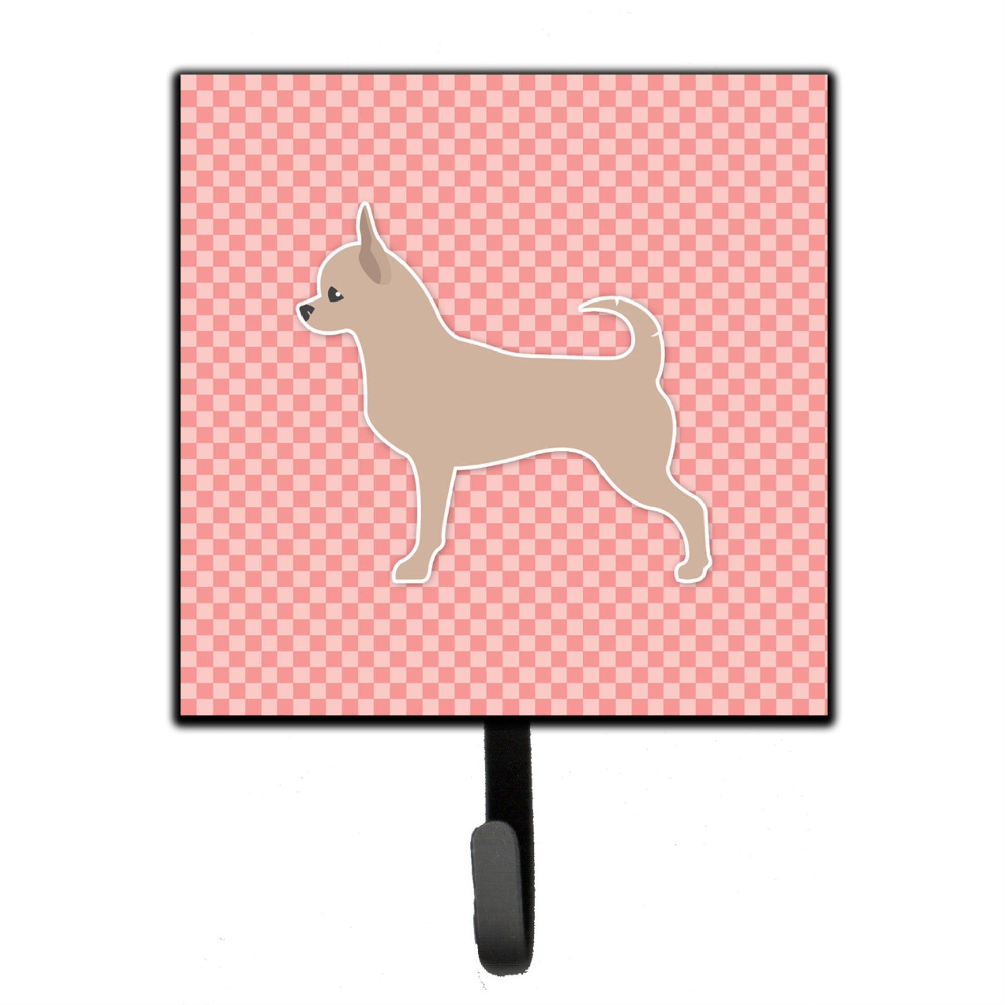 Caroline'S Treasures Chihuahua Checkerboard Pink Leash Or Key Holder Bb3650Sh4, Small, Multicolor