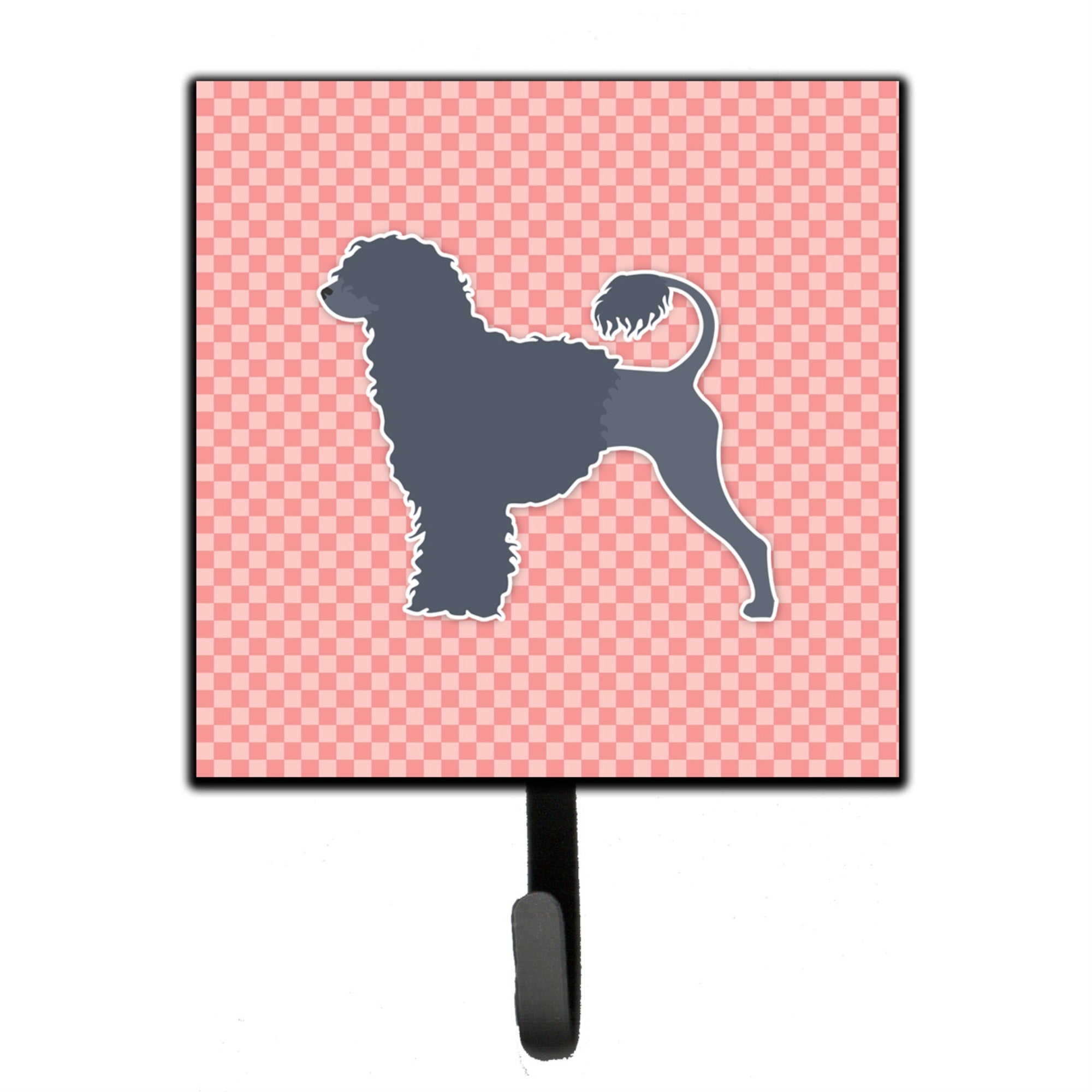 Caroline'S Treasures Portuguese Water Dog Checkerboard Pink Leash Or Key Holder Bb3668Sh4, Small, Multicolor