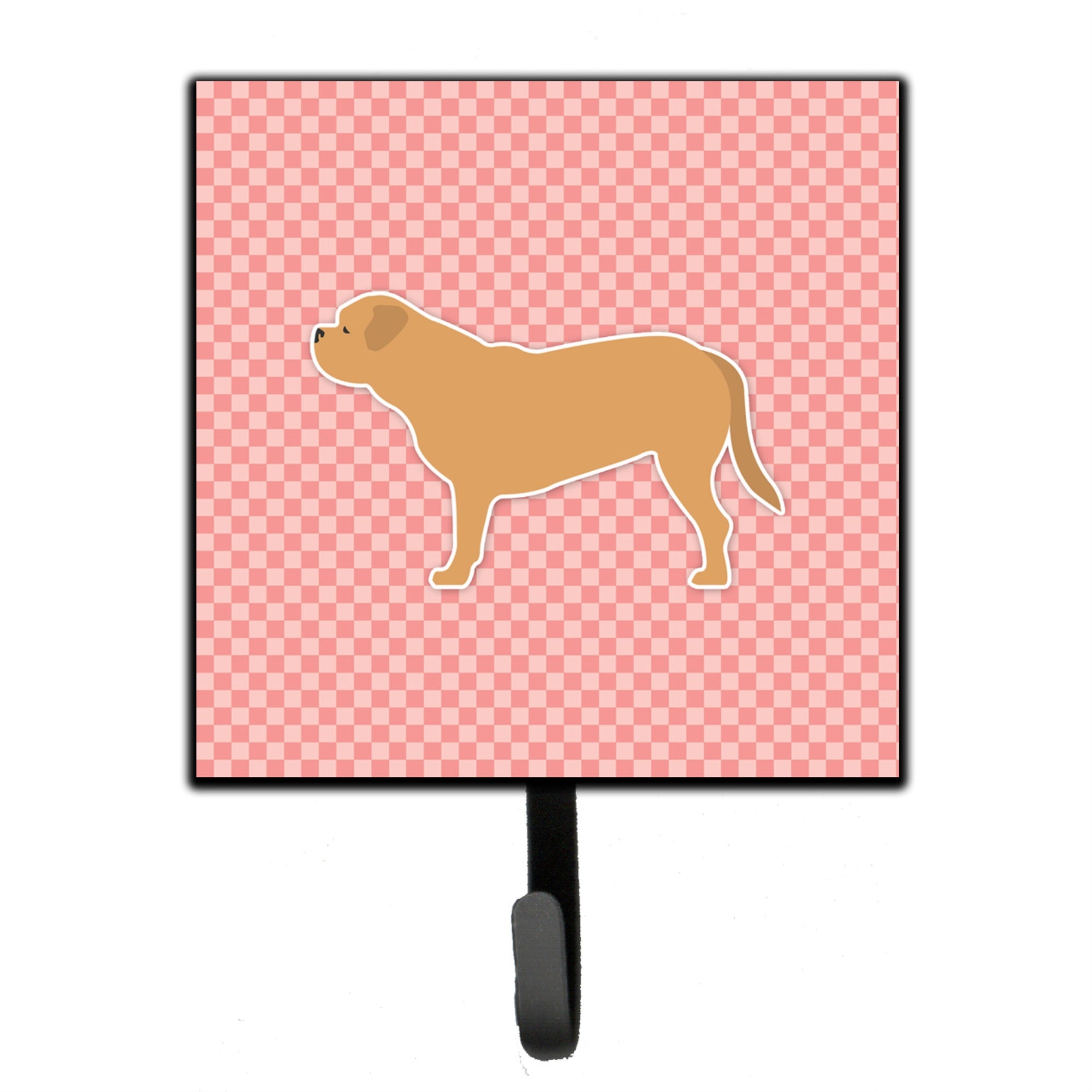 Caroline'S Treasures Dogue De Bordeaux Checkerboard Pink Leash Or Key Holder Bb3670Sh4, Small, Multicolor