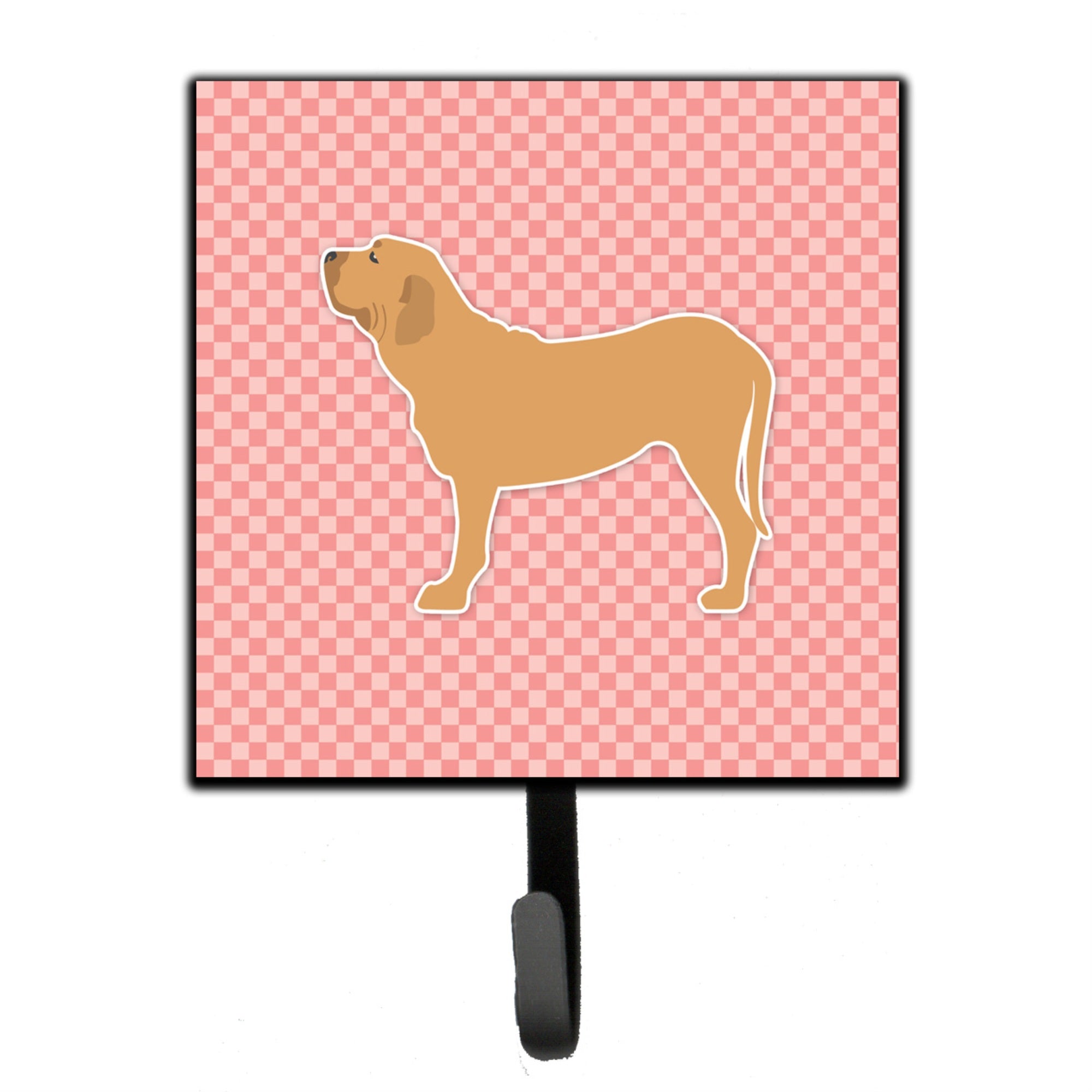 Caroline'S Treasures Fila Brasileiro Checkerboard Pink Leash Or Key Holder Bb3679Sh4, Small, Multicolor