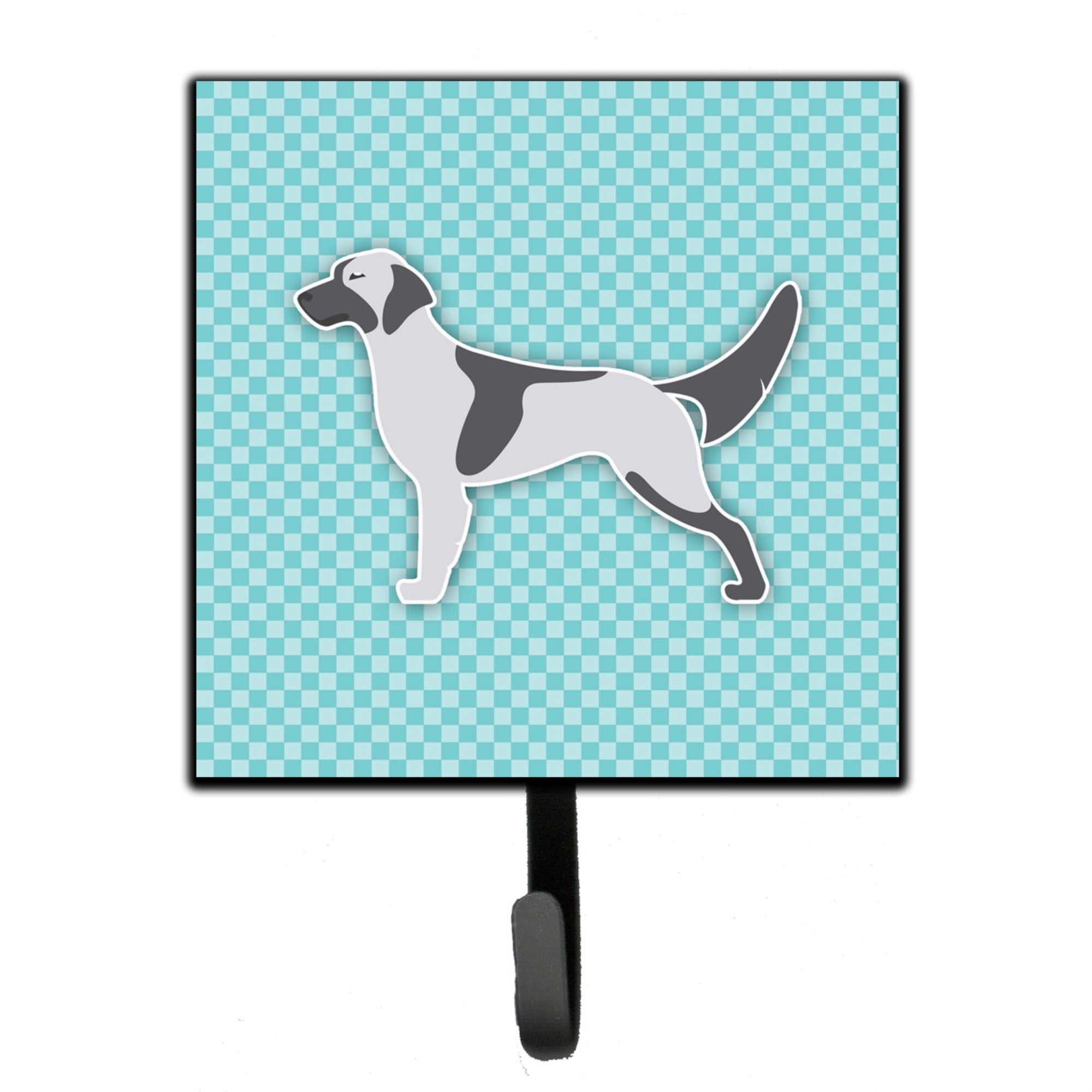 Caroline'S Treasures English Setter Checkerboard Blue Leash Or Key Holder Bb3681Sh4, Small, Multicolor