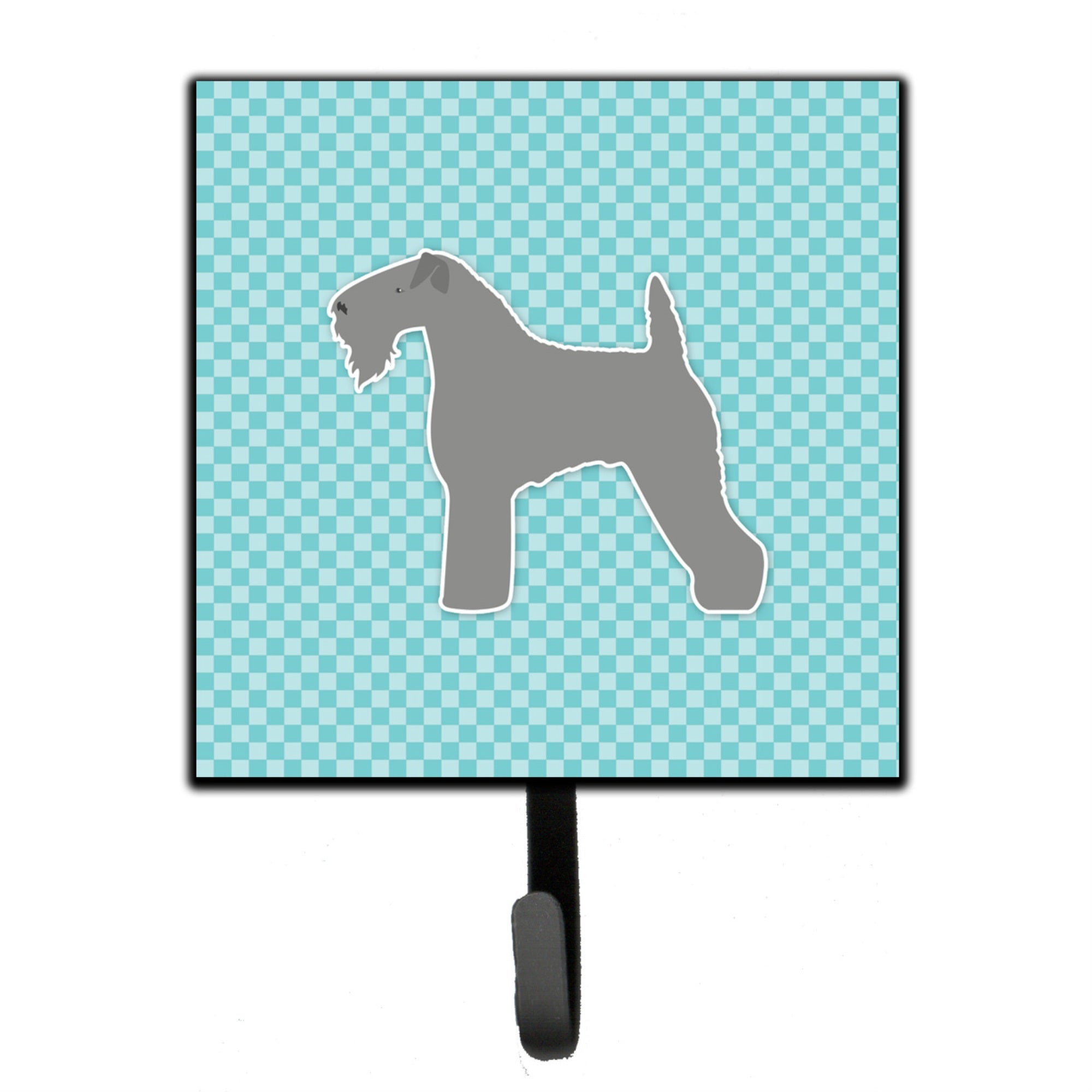 Caroline'S Treasures Kerry Terrier Checkerboard Blue Leash Or Key Holder Bb3692Sh4, Small, Multicolor