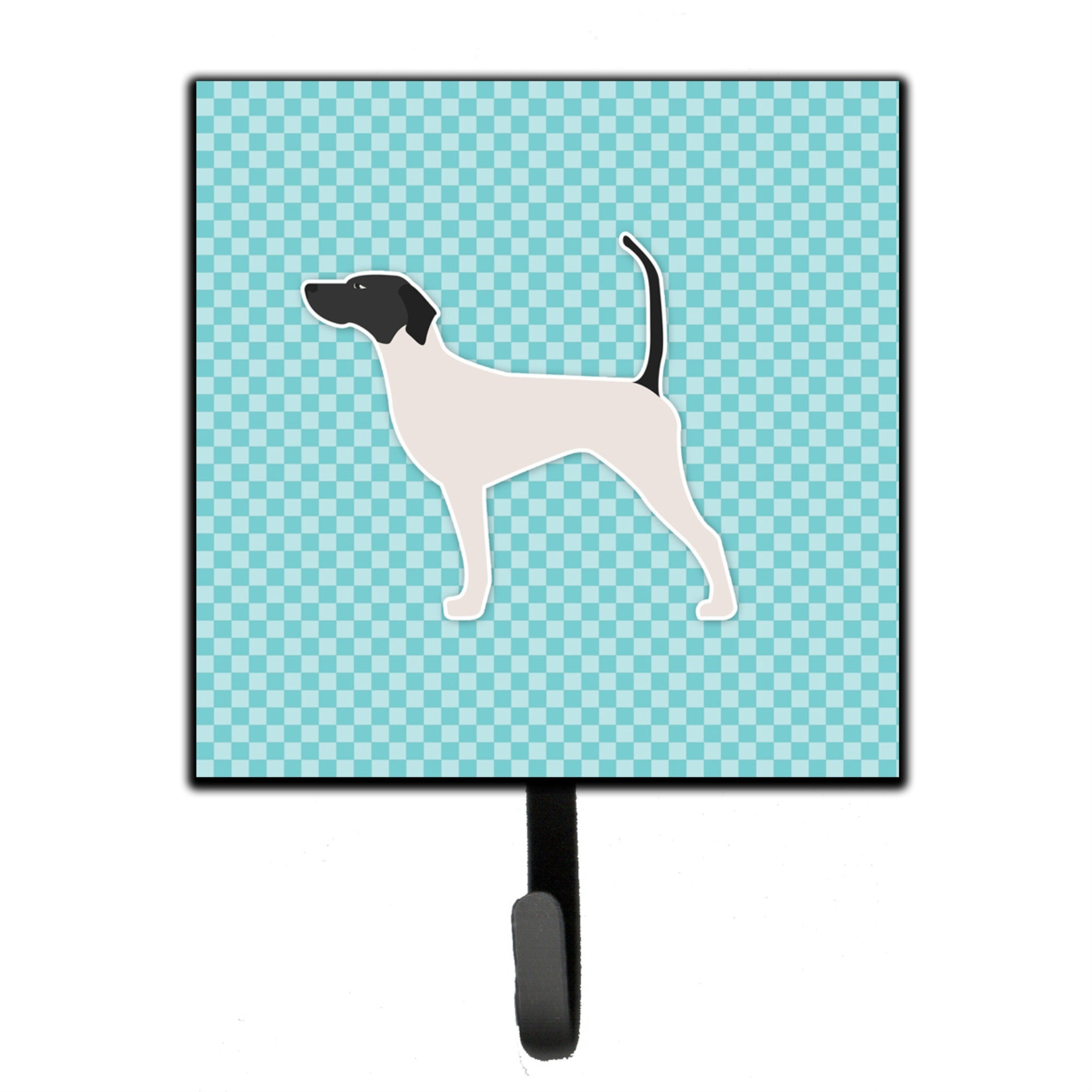 Caroline'S Treasures English Pointer Checkerboard Blue Leash Or Key Holder Bb3695Sh4, Small, Multicolor