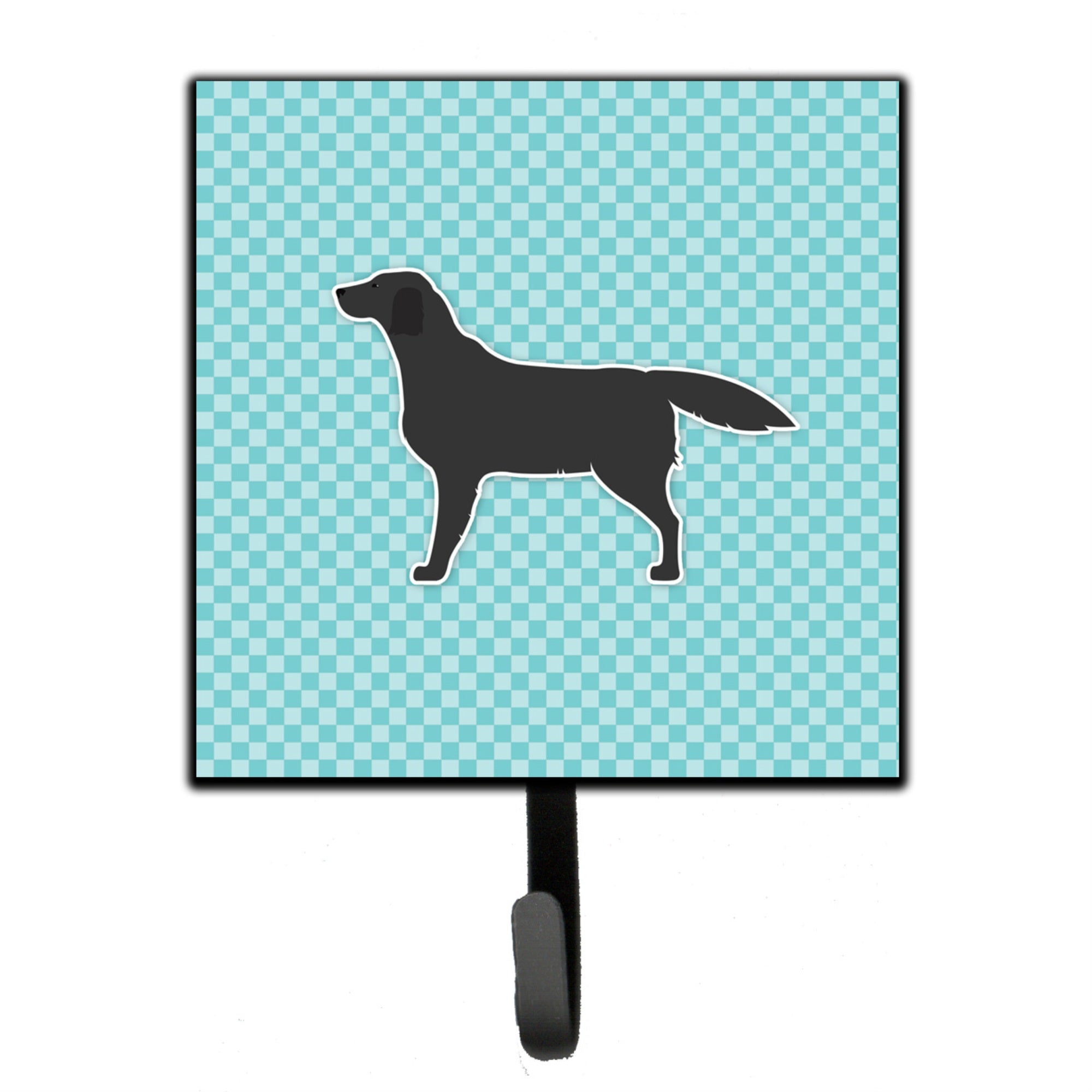 Caroline'S Treasures Black Labrador Retriever Checkerboard Blue Leash Or Key Holder Bb3708Sh4, Small, Multicolor