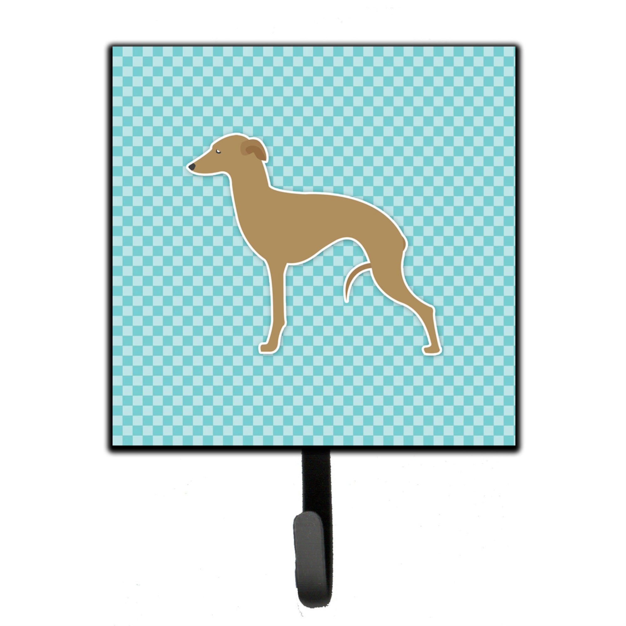 Caroline'S Treasures Italian Greyhound Checkerboard Blue Leash Or Key Holder Bb3714Sh4, Small, Multicolor