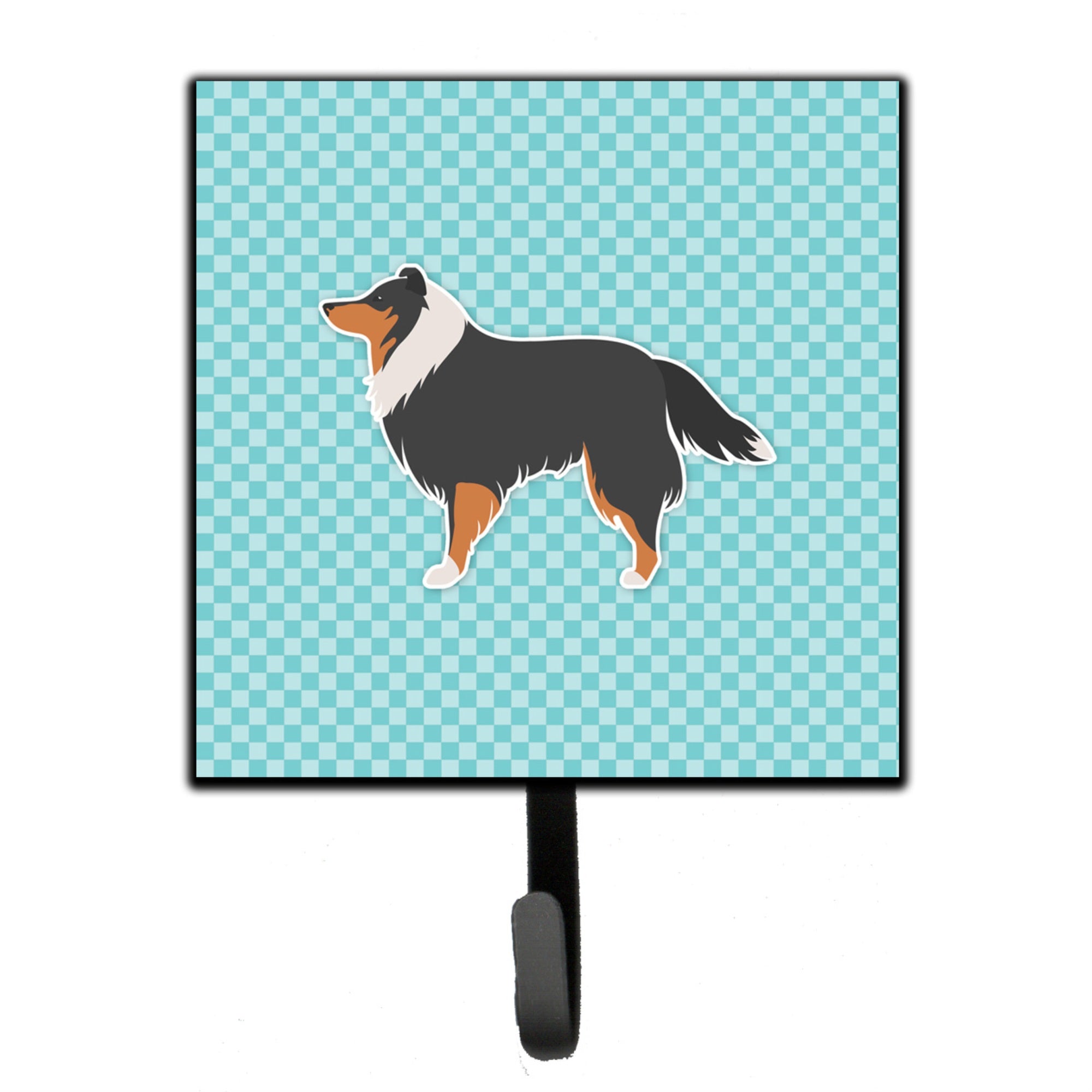 Caroline'S Treasures Sheltie/Shetland Sheepdog Checkerboard Blue Leash Or Key Holder Bb3730Sh4, Small, Multicolor