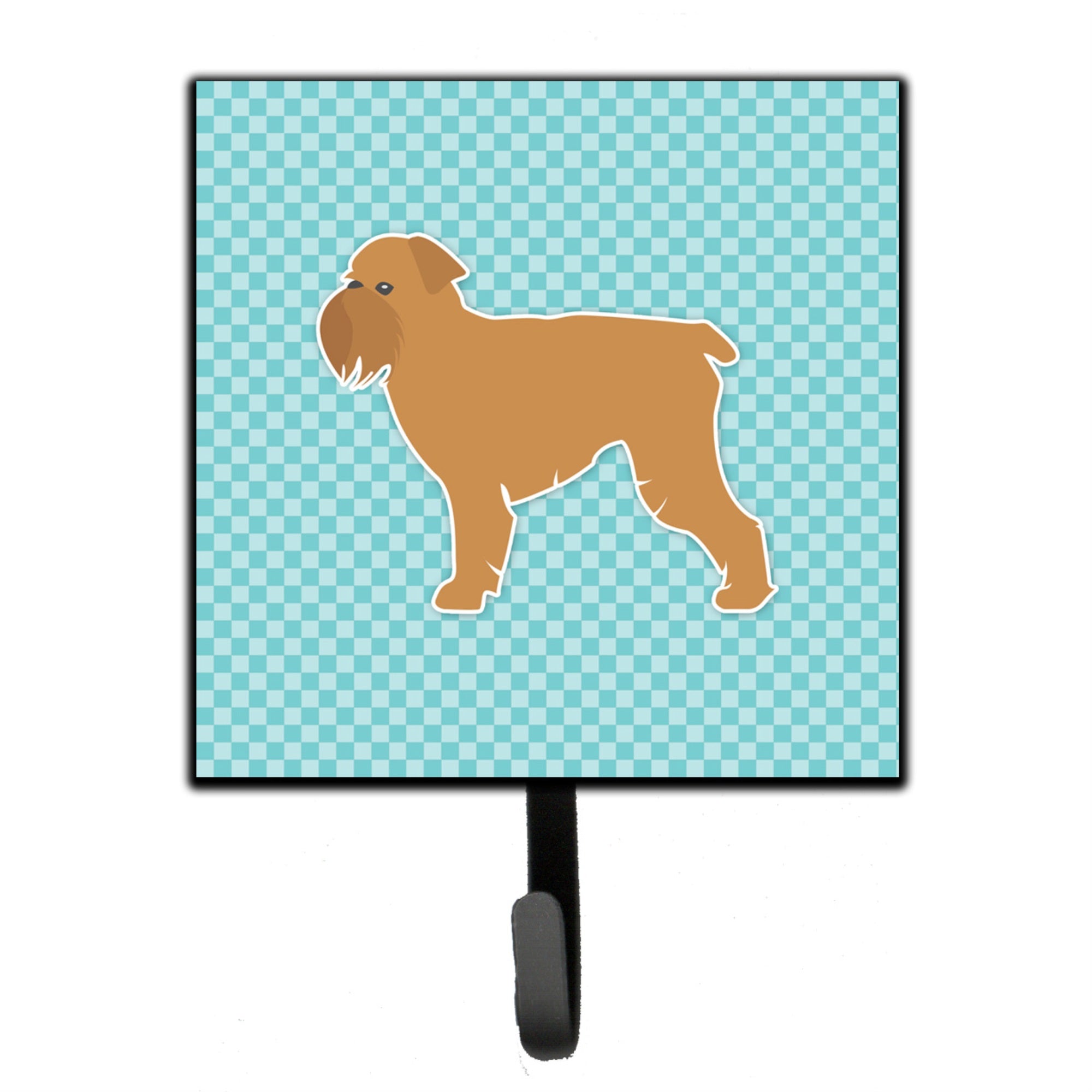 Caroline'S Treasures Brussels Griffon Checkerboard Blue Leash Or Key Holder Bb3740Sh4, Small, Multicolor