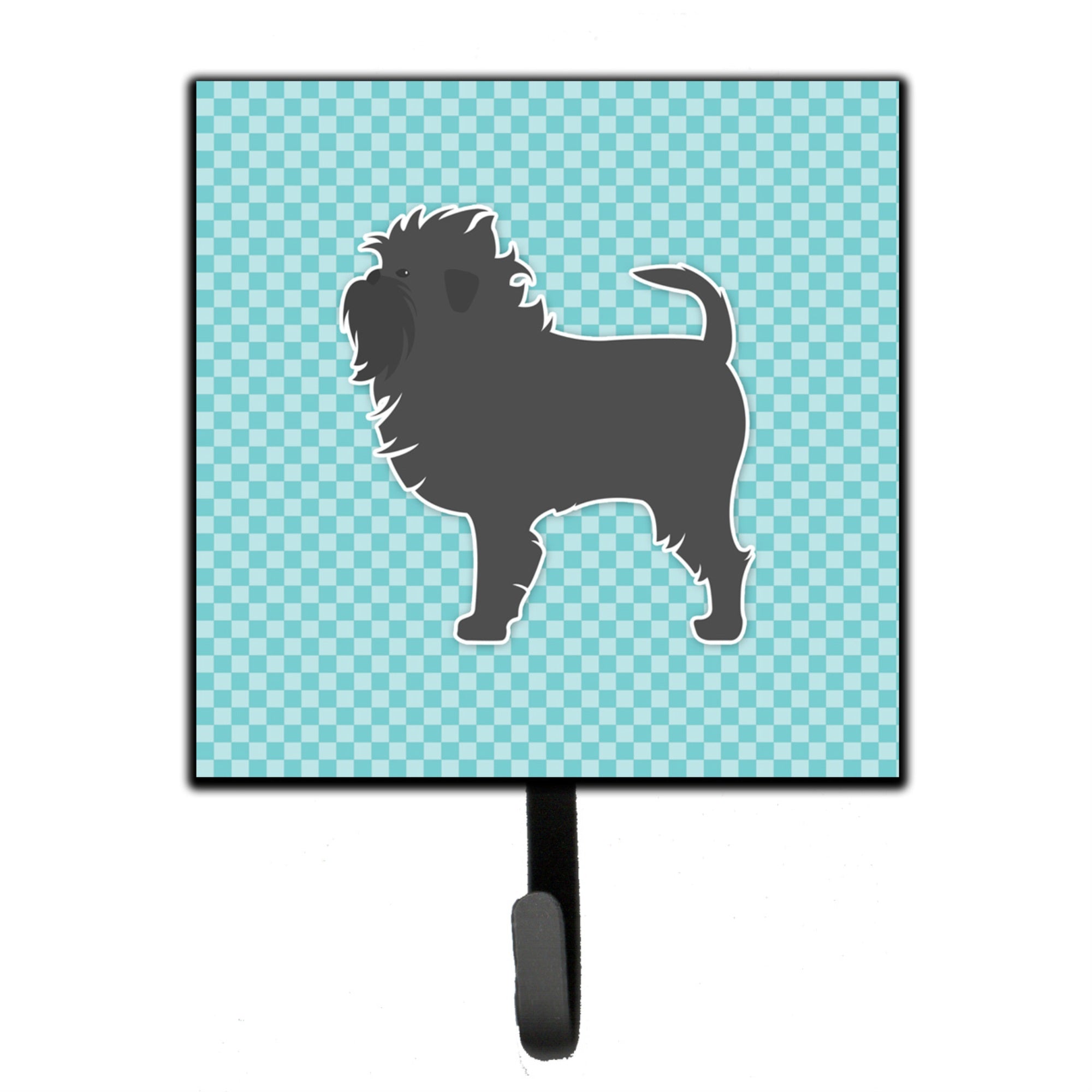 Caroline'S Treasures Affenpinscher Checkerboard Blue Leash Or Key Holder Bb3748Sh4, Small, Multicolor