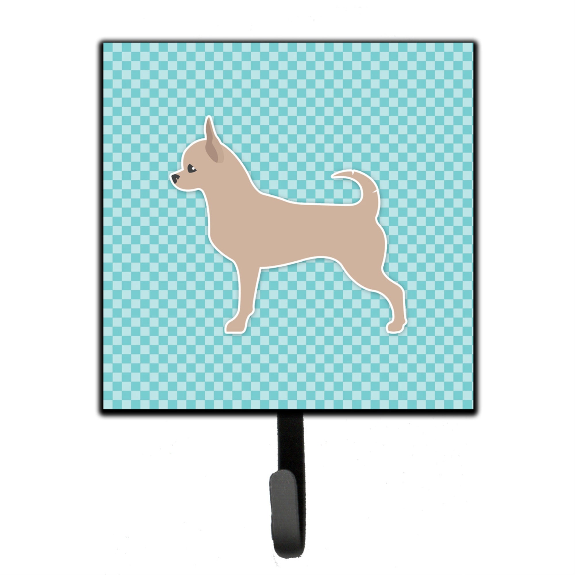 Caroline'S Treasures Chihuahua Checkerboard Blue Leash Or Key Holder Bb3750Sh4, Small, Multicolor