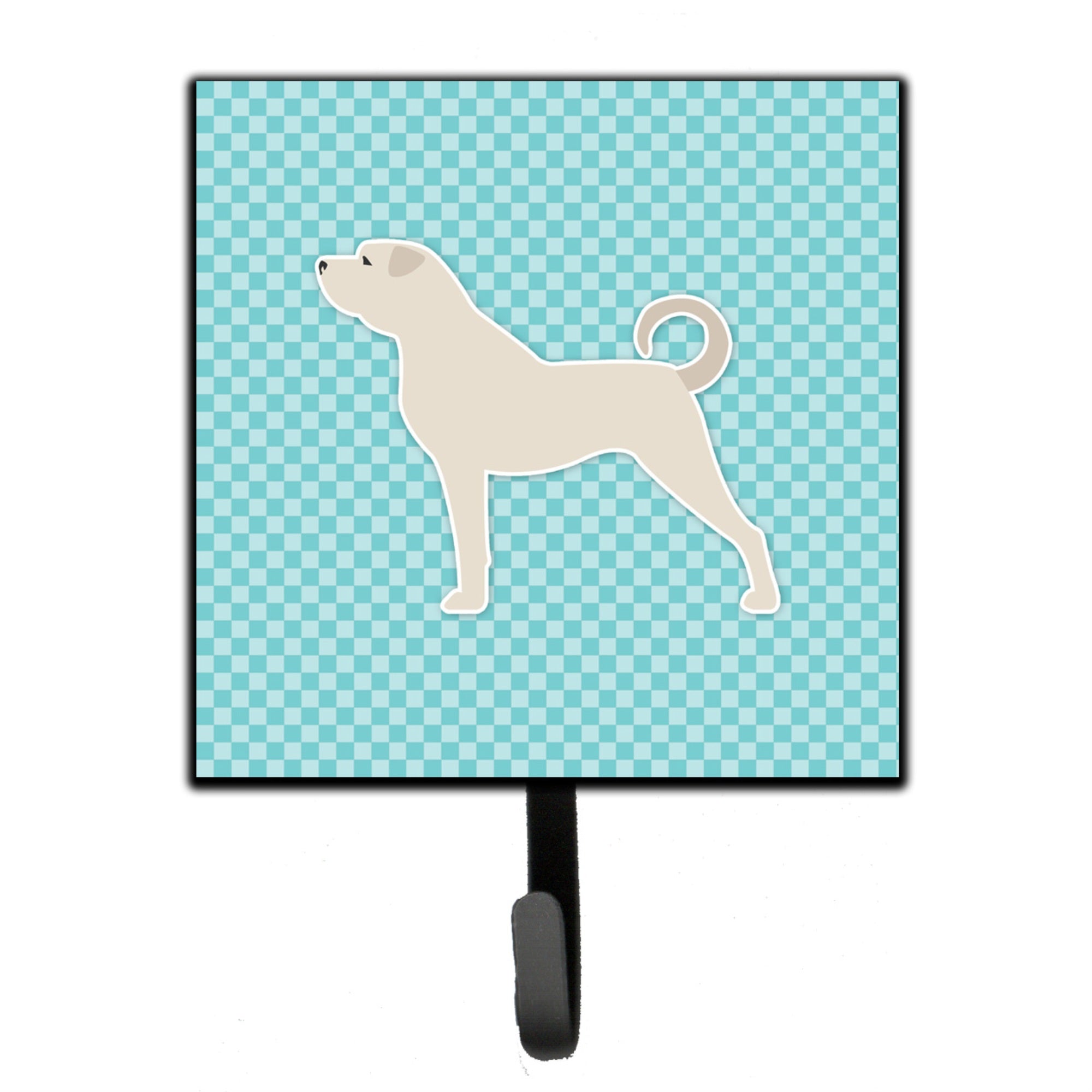Caroline'S Treasures Anatolian Shepherd Checkerboard Blue Leash Or Key Holder Bb3777Sh4, Small, Multicolor