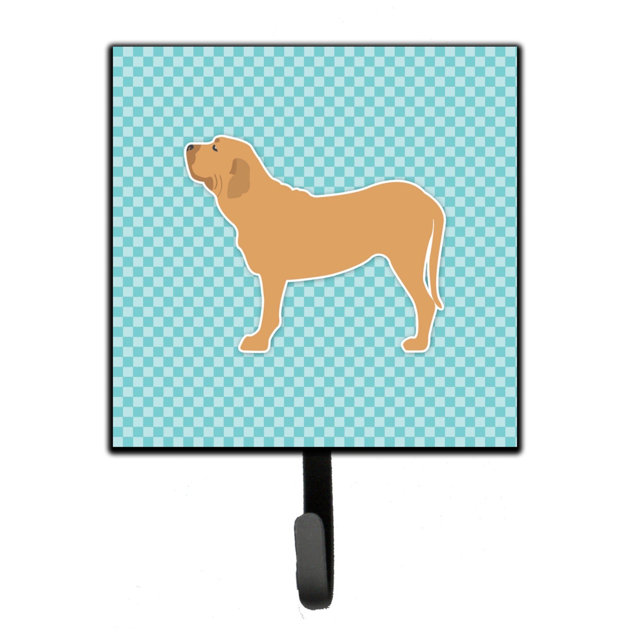 Caroline'S Treasures Fila Brasileiro Checkerboard Blue Leash Or Key Holder Bb3779Sh4, Small, Multicolor