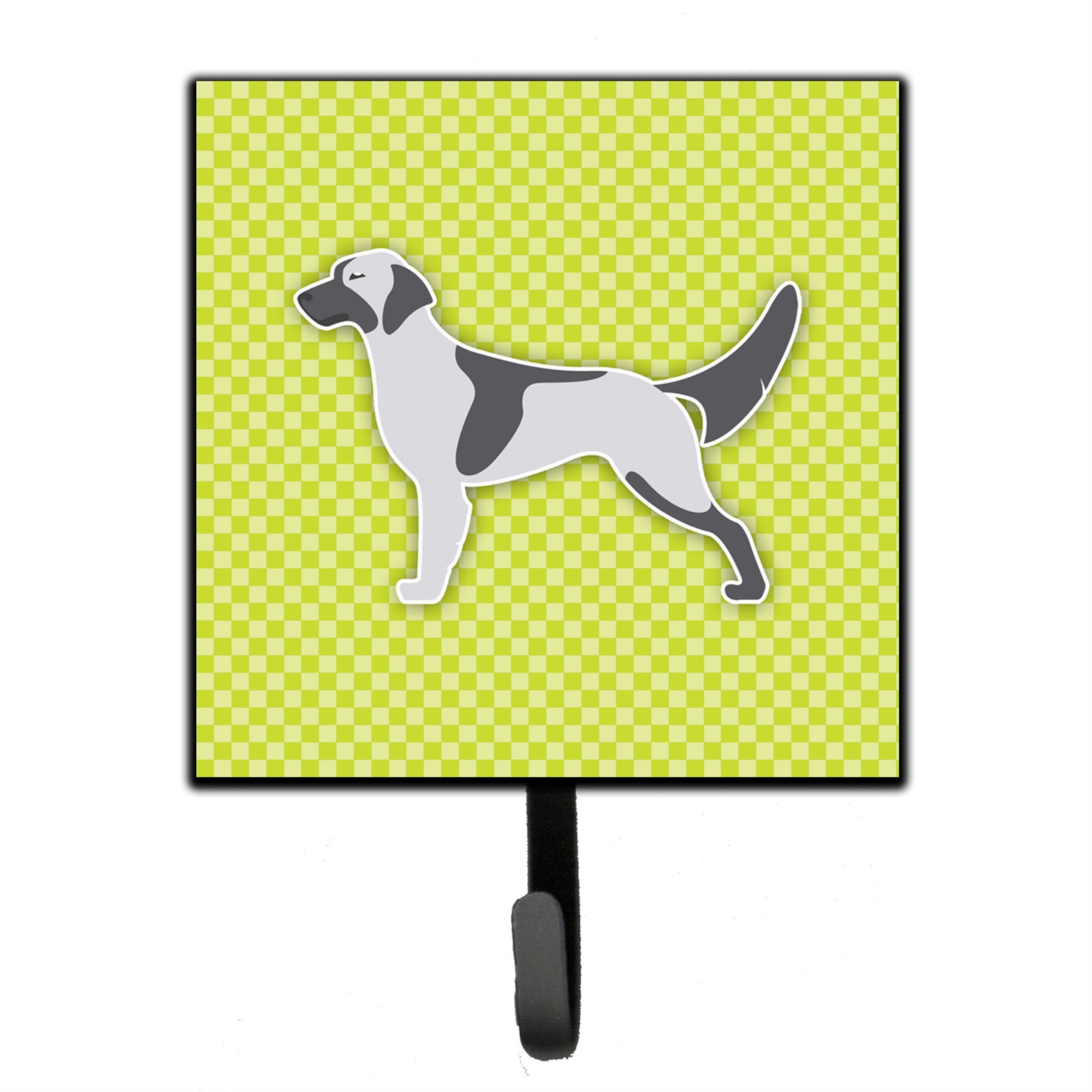 Caroline'S Treasures English Setter Checkerboard Green Leash Or Key Holder Bb3781Sh4, Small, Multicolor