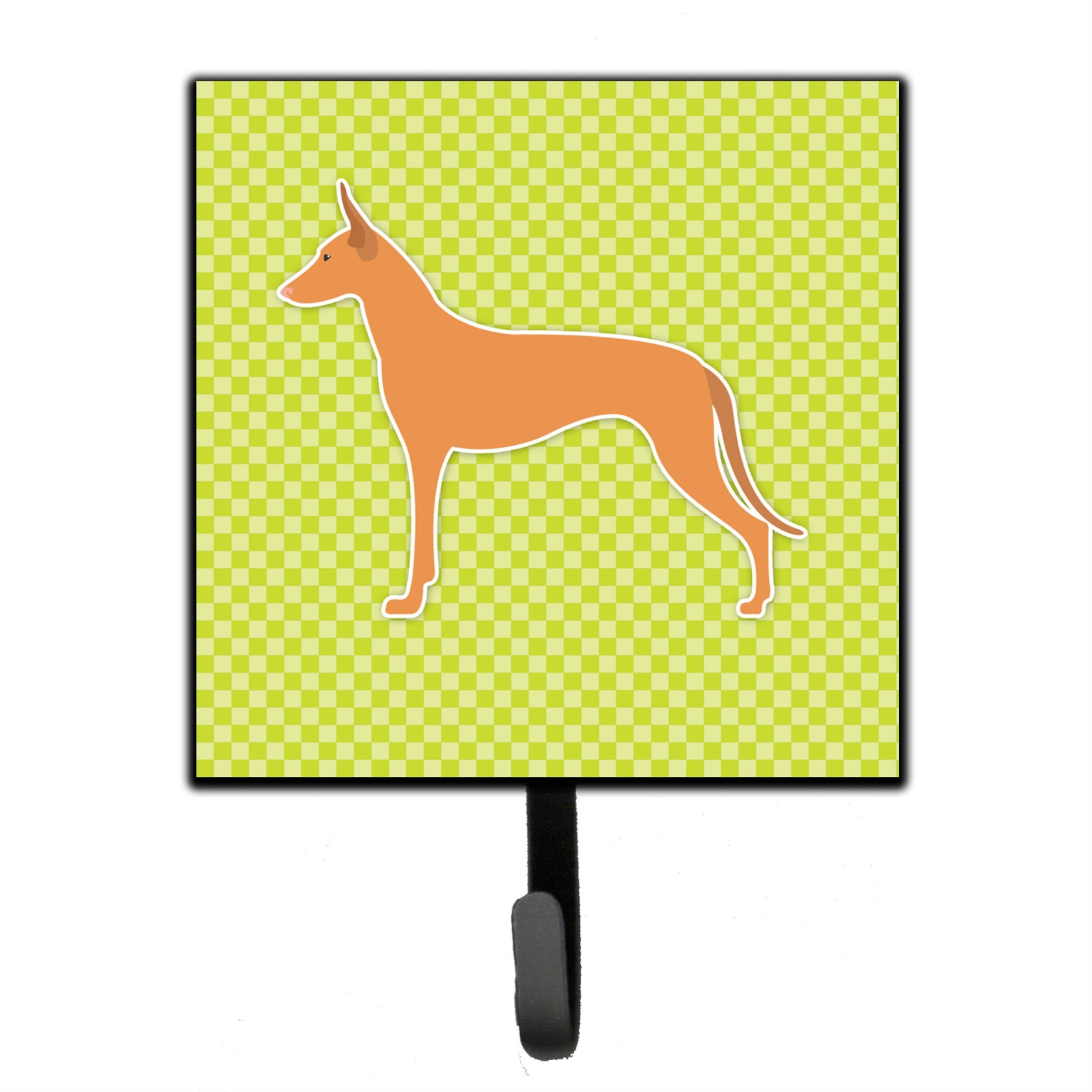 Caroline'S Treasures Pharaoh Hound Checkerboard Green Leash Or Key Holder Bb3788Sh4, Small, Multicolor