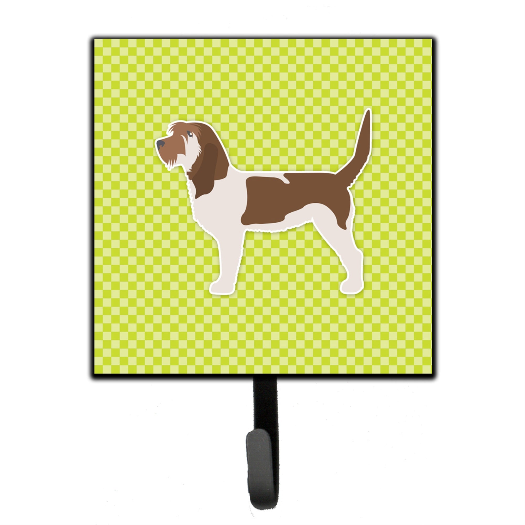 Caroline'S Treasures Grand Basset Griffon Vendeen Checkerboard Green Leash Or Key Holder Bb3790Sh4, Small, Multicolor