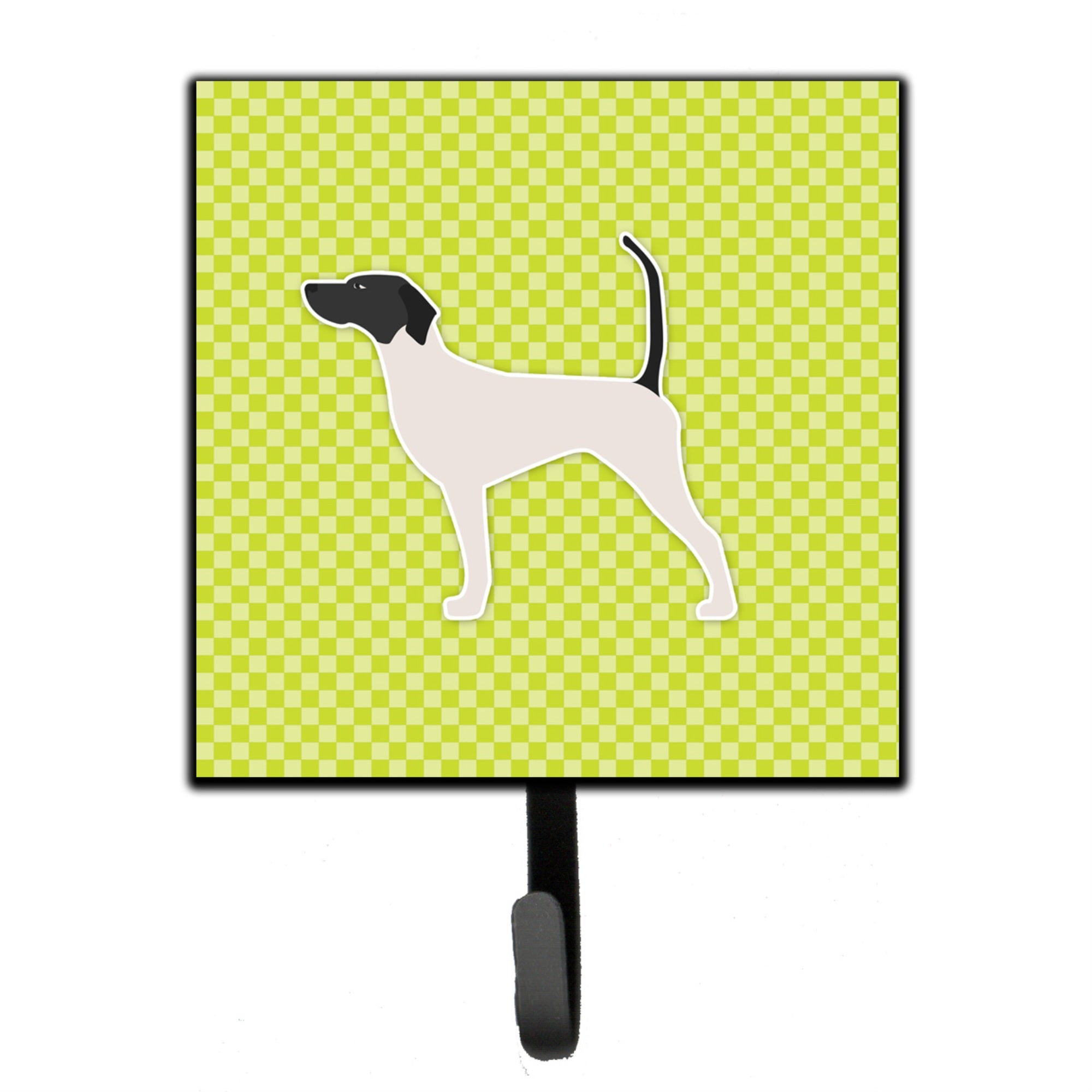 Caroline'S Treasures English Pointer Checkerboard Green Leash Or Key Holder Bb3795Sh4, Small, Multicolor