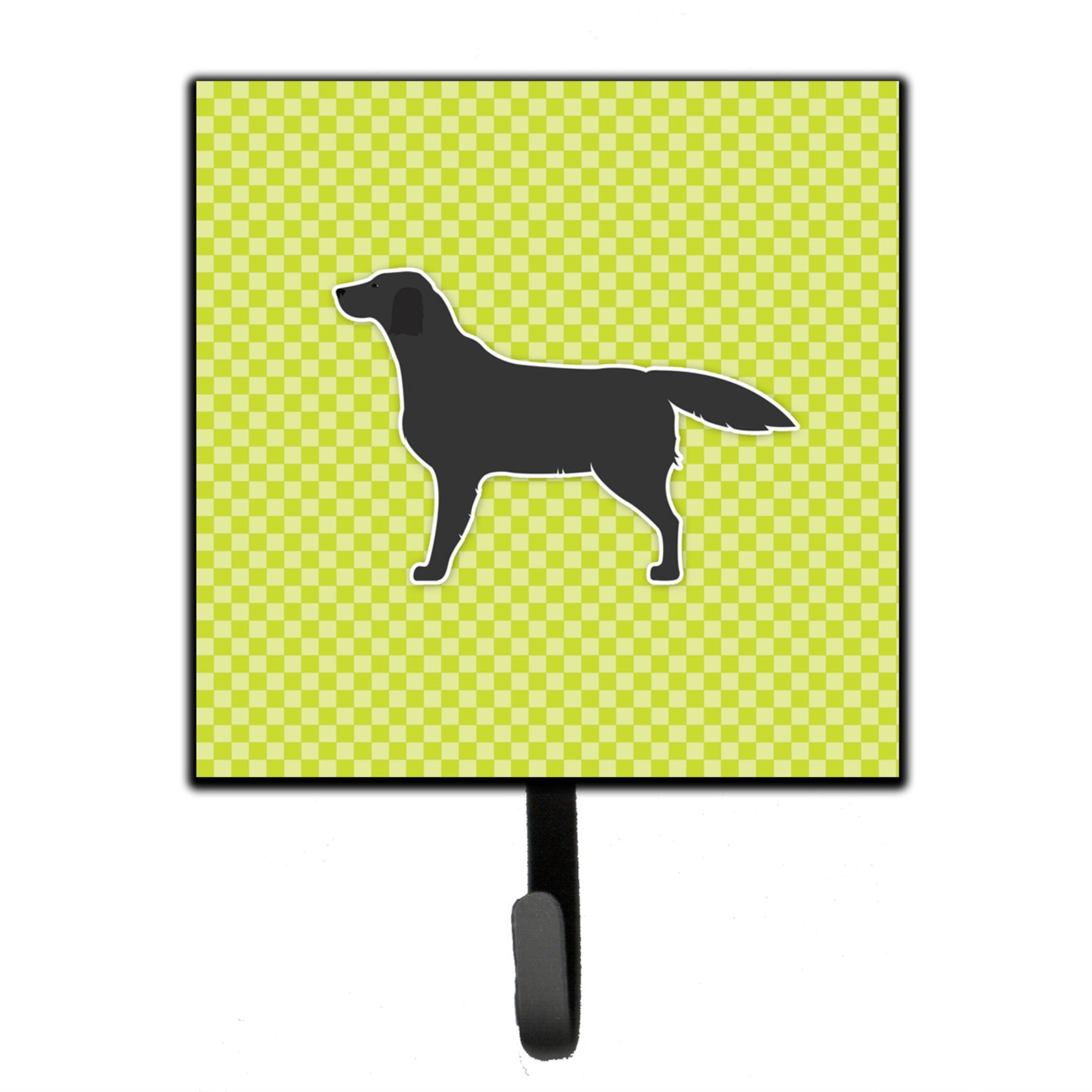 Caroline'S Treasures Black Labrador Retriever Checkerboard Green Leash Or Key Holder Bb3808Sh4, Small, Multicolor