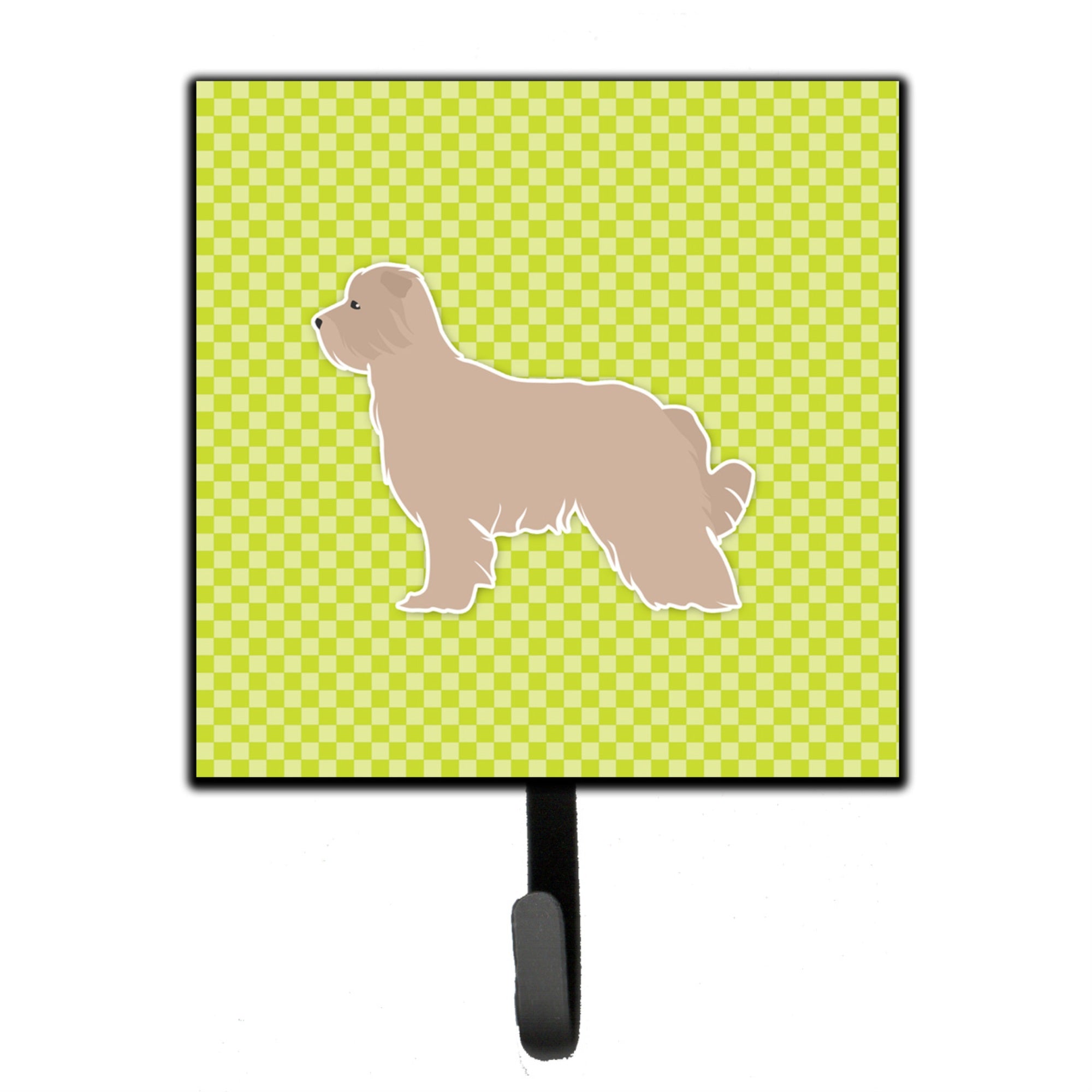 Caroline'S Treasures Pyrenean Shepherd Checkerboard Green Leash Or Key Holder Bb3818Sh4, Small, Multicolor